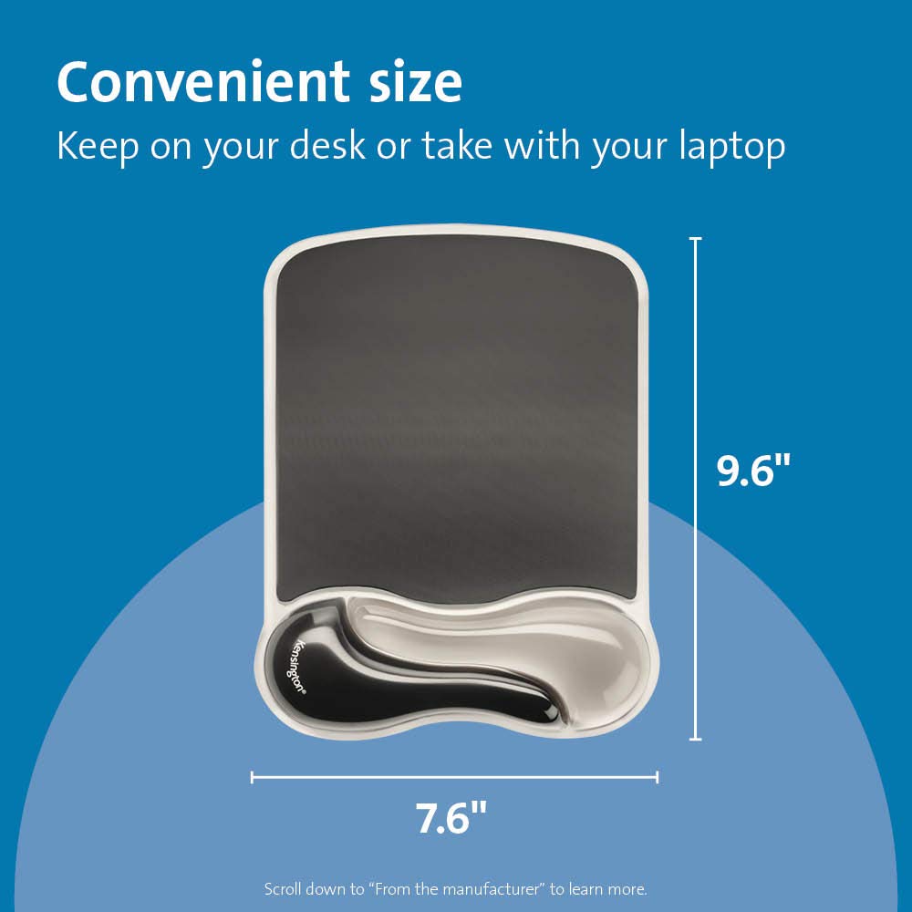 Kensington Duo Gel Mouse Pad & Keyboard Wrist Rest Bundle (K52500WW, K62399US) - Ergonomic Support for Comfortable Typing & Gaming - Perfect for Office, Home & Computer Workstations