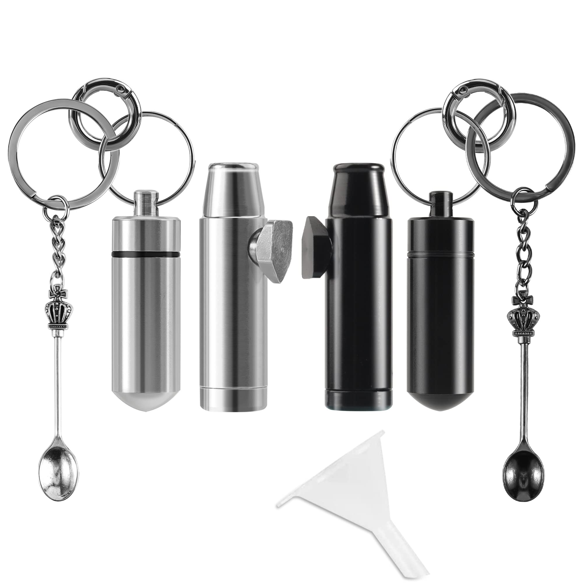 Portable Mini Powder Spice Bottle with Spoon - Waterproof & Leak-Proof Spice Container for Camping, Hiking & Travel - Perfect for Outdoor Cooking & Picnics (2 Pack)