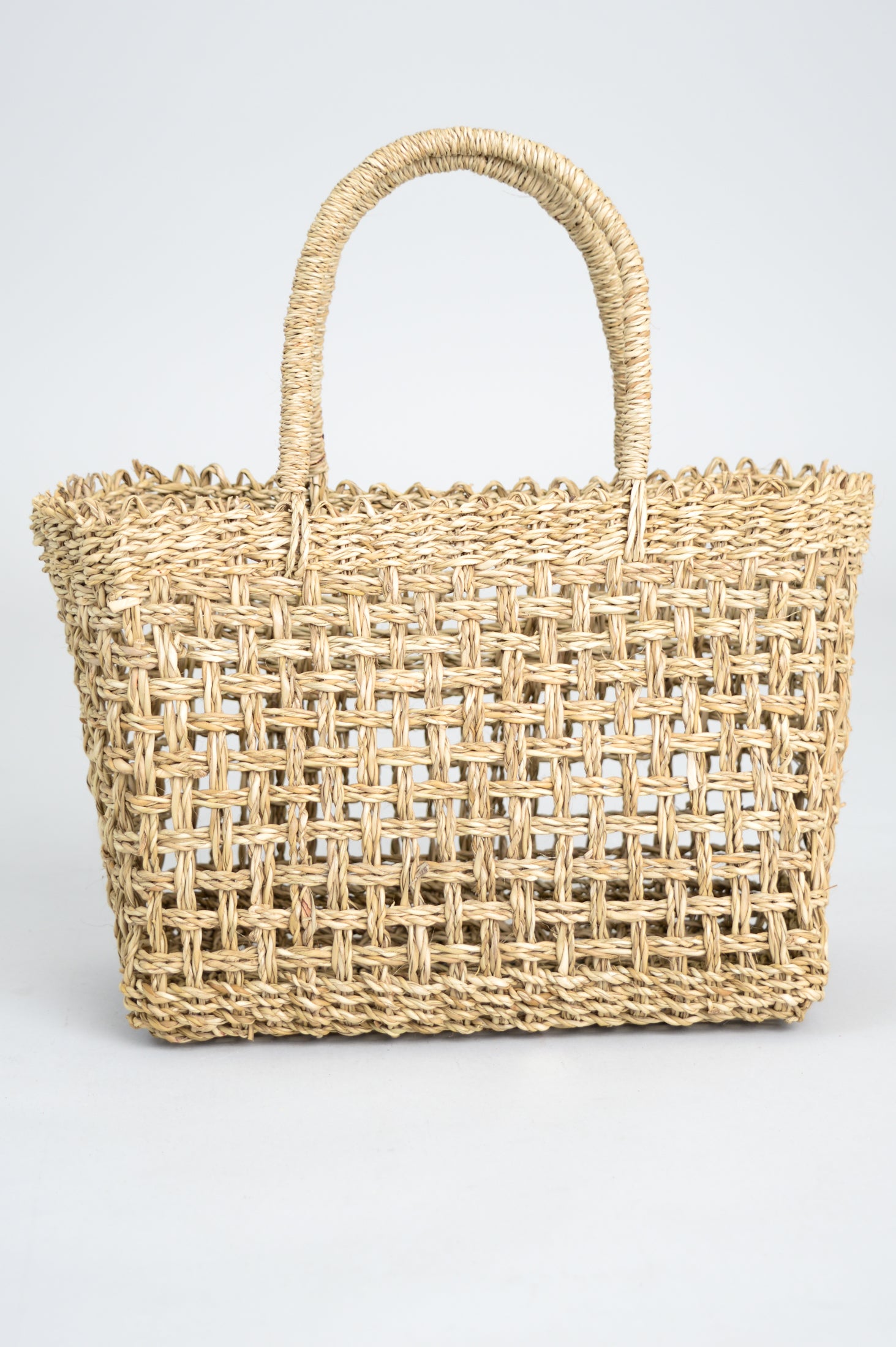 Hand Woven Rattan Storage Basket - Small Cube Wicker Organizer for Bathroom, Bedroom, or Nursery Decor
