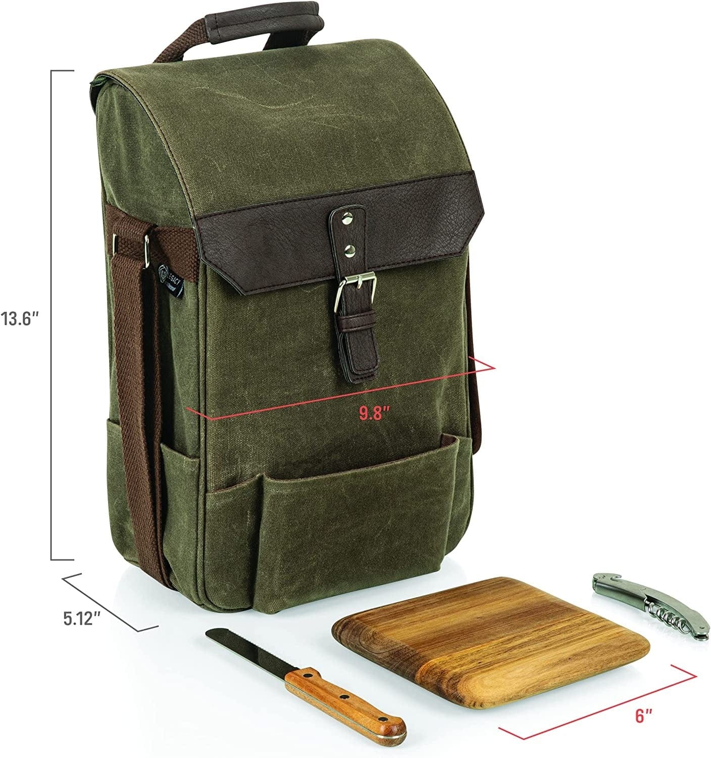 Premium Insulated Wine & Cheese Cooler Bag - Holds 2 Bottles - Perfect for Picnics, Beach Trips & Outdoor Parties
