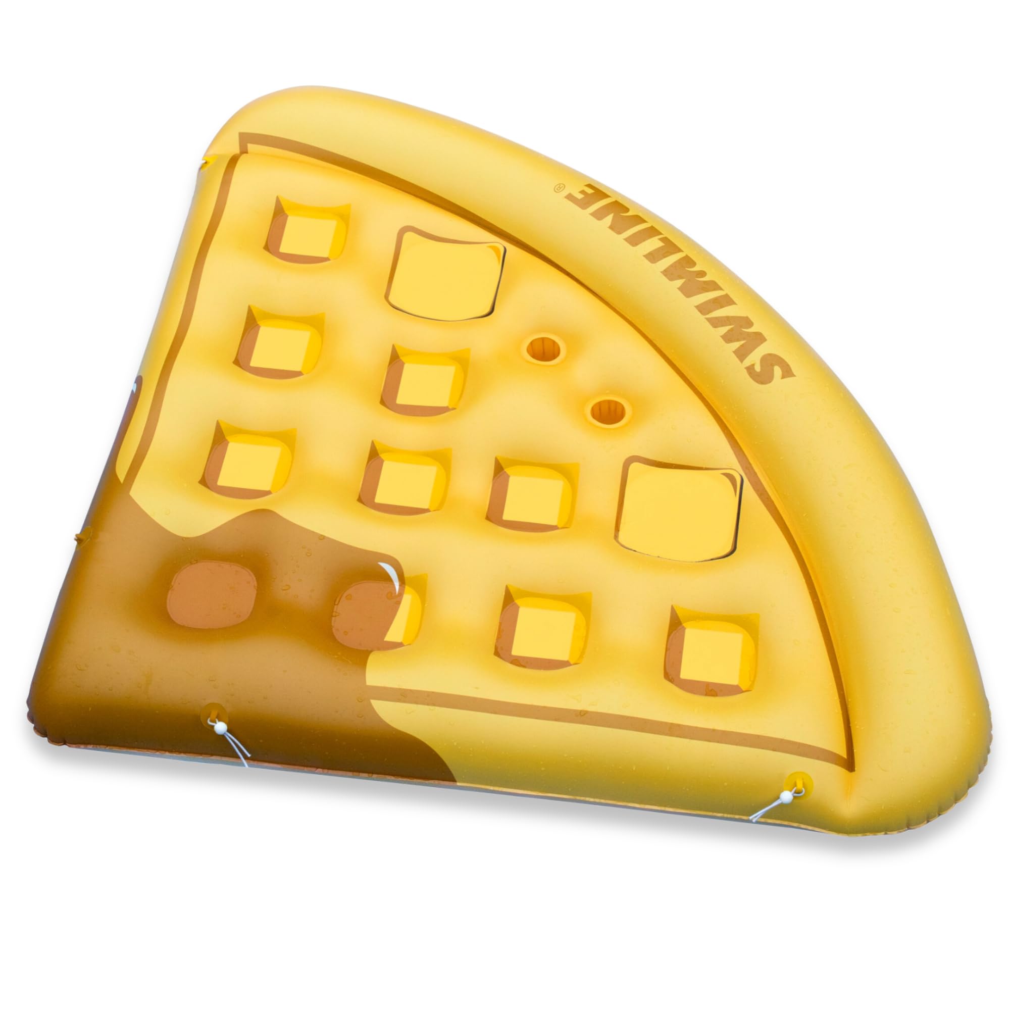 Inflatable Waffle Pool Lounge Float - Brown One Size - Comfortable Pool Float for Relaxing, Sunbathing & Lounging in Swimming Pools, Lakes or Beaches