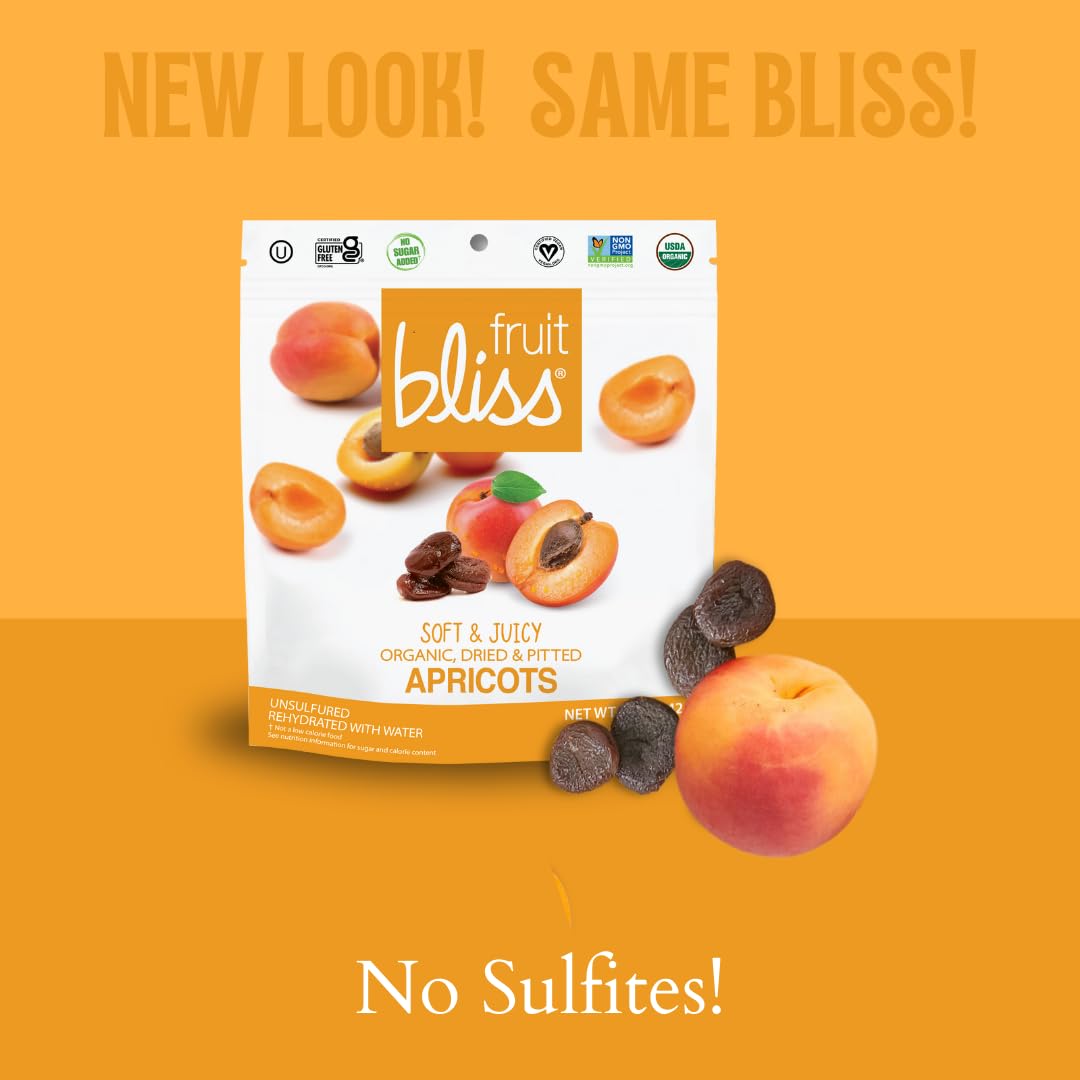 Organic Unsulfured Turkish Dried Apricots - Non-GMO, Gluten-Free Healthy Snack (3 Pack, 5 oz Each) - Perfect for On-the-Go, Post-Workout & Kids Lunch Boxes