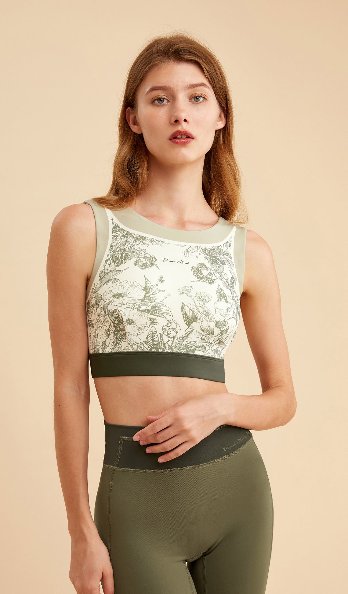 VERTE High Neck Yoga Bra for Women - Seamless Workout Sports Bra with Support & Comfort - Perfect for Yoga, Pilates, Gym & Running