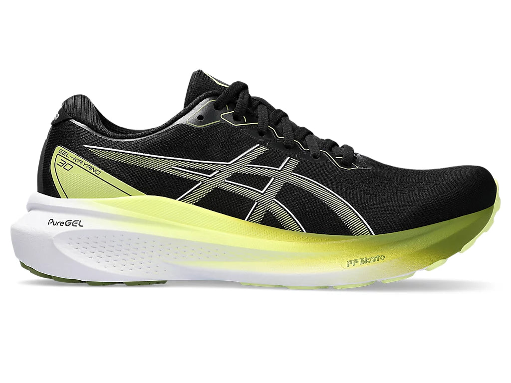 ASICS Men's GEL-KAYANO 30 Running Shoes Wide Width - Black/Glow Yellow - Stability & Cushion for Long-Distance Running, Jogging, and Gym Workouts