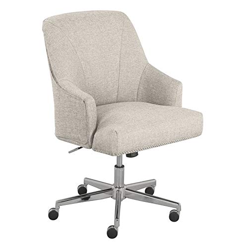 Scranton & Co Modern Ergonomic Office Chair - Light Gray Mesh Back & Adjustable Height for Home, Office, or Gaming Desk Setup