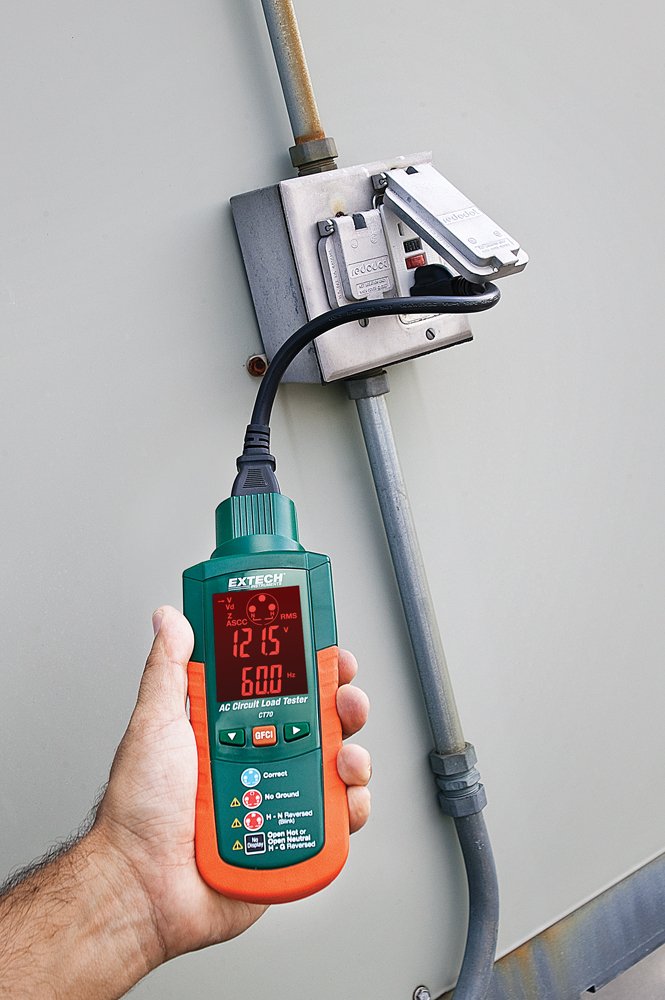 Extech CT70 AC Circuit Load Tester - Professional Electrical Testing Tool for HVAC, Motors & Appliances | Perfect for Electricians & Technicians