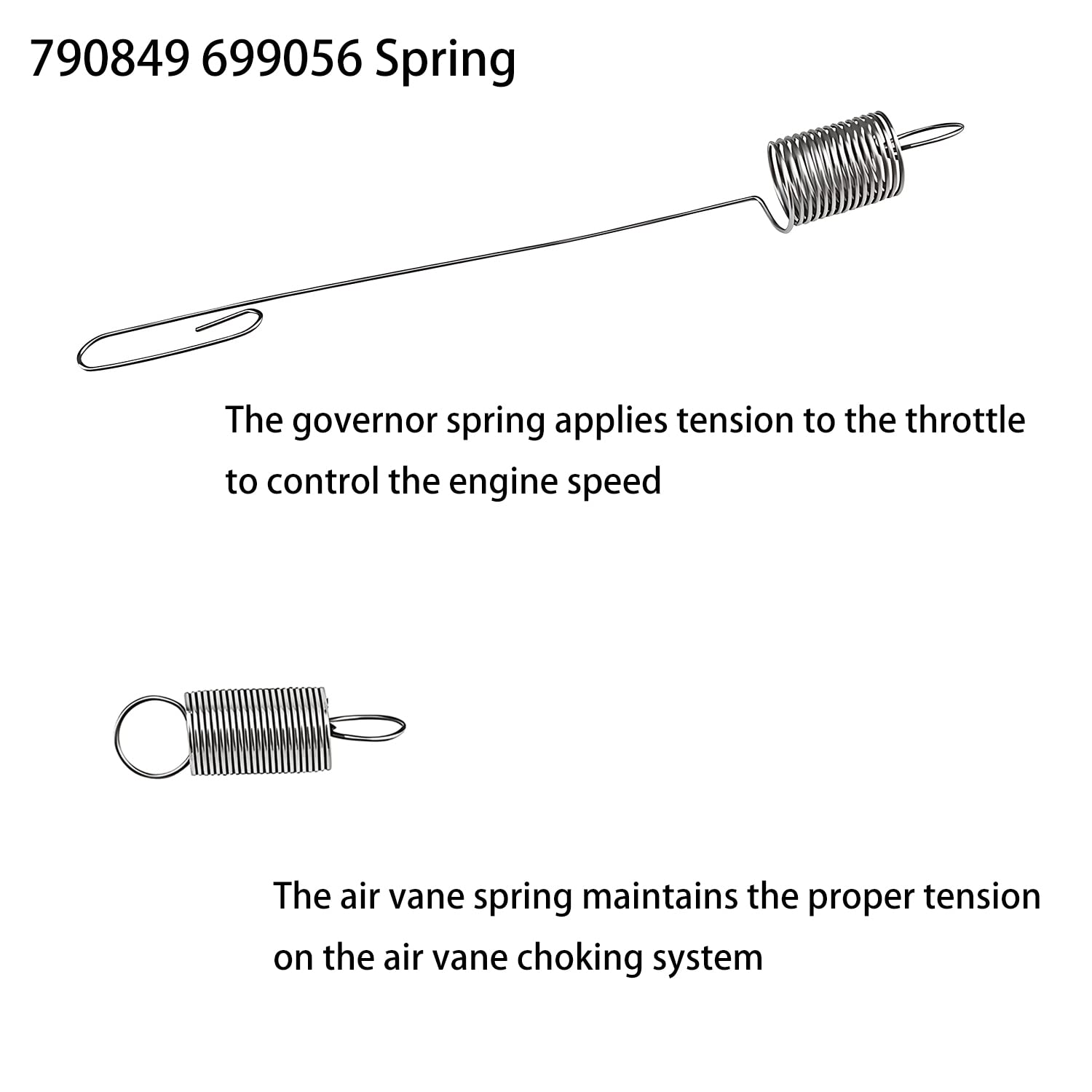 Briggs & Stratton 790849 & 699056 Air Vane Spring Replacement - Compatible with Governor Spring for Small Engines - Perfect for Lawn Mowers, Generators & Outdoor Power Equipment