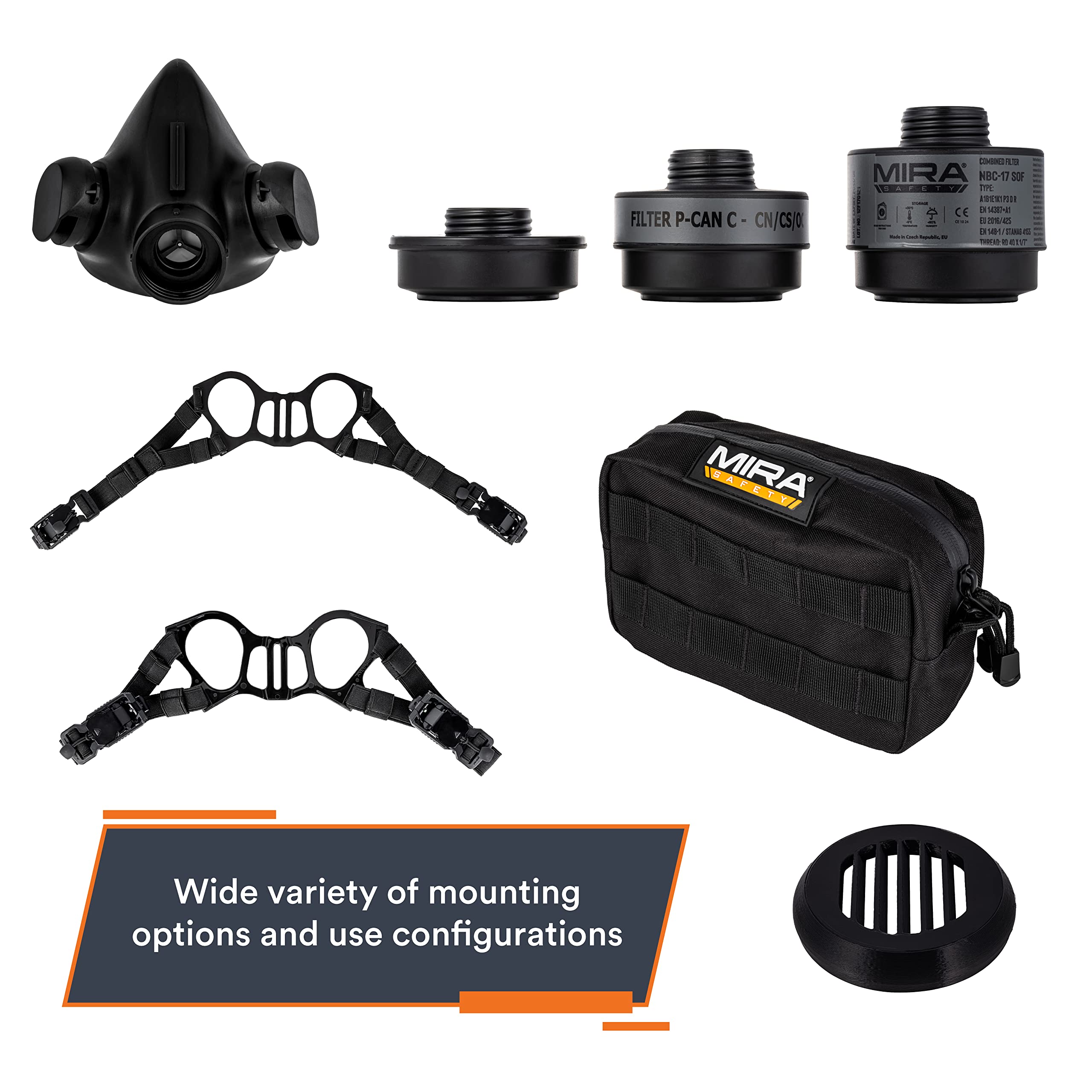 Tactical Air-Purifying Respirator Mask (TAPR) - Reusable N95 Equivalent for Outdoor, Construction & Emergency Preparedness - Ideal for Hiking, Woodworking & Pollution Protection