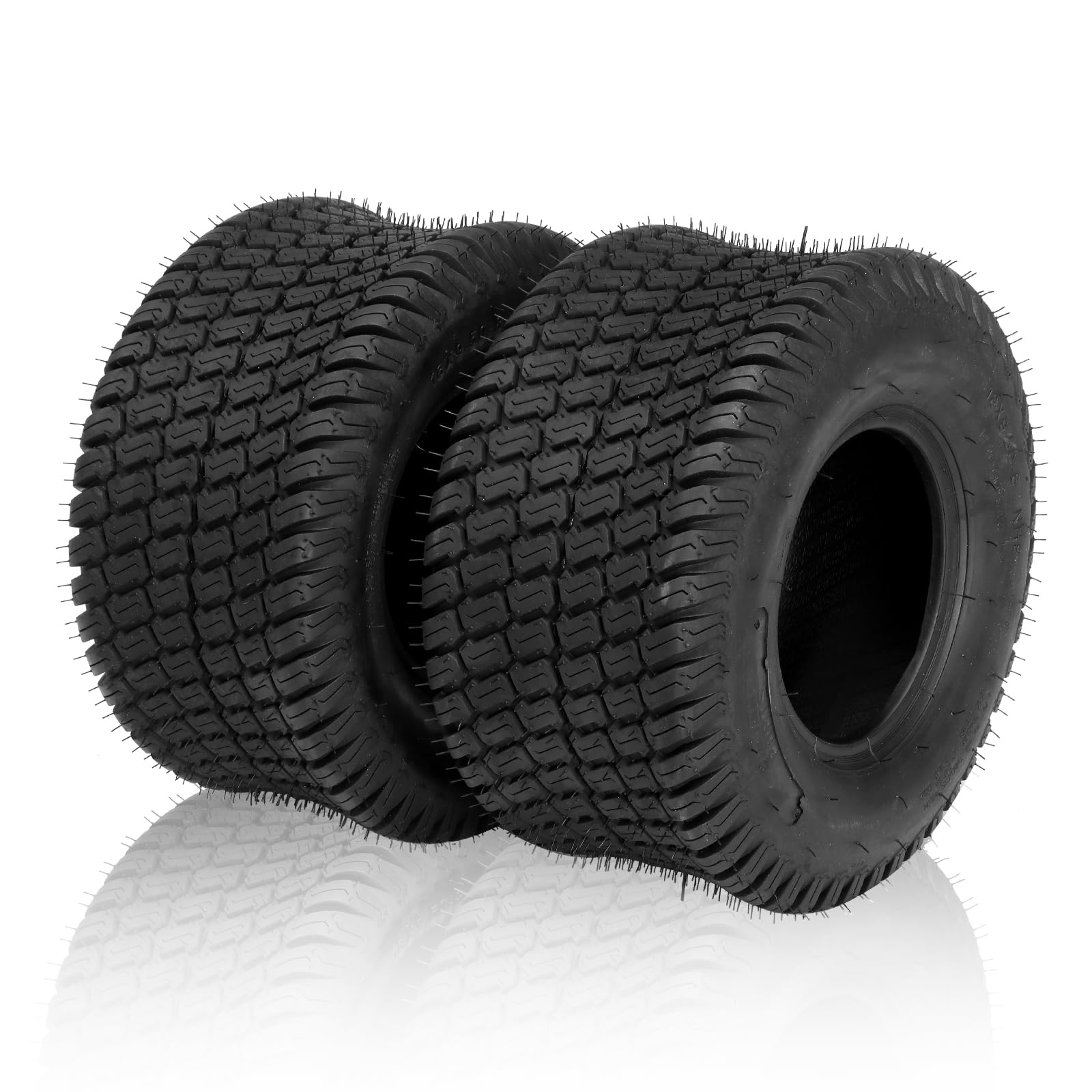 Set of 2 - 18x9.50-8 Tubeless Lawn Mower Tractor & Golf Cart Turf Tires 4PR - Perfect for Lawn Care, Golf Courses & Outdoor Equipment