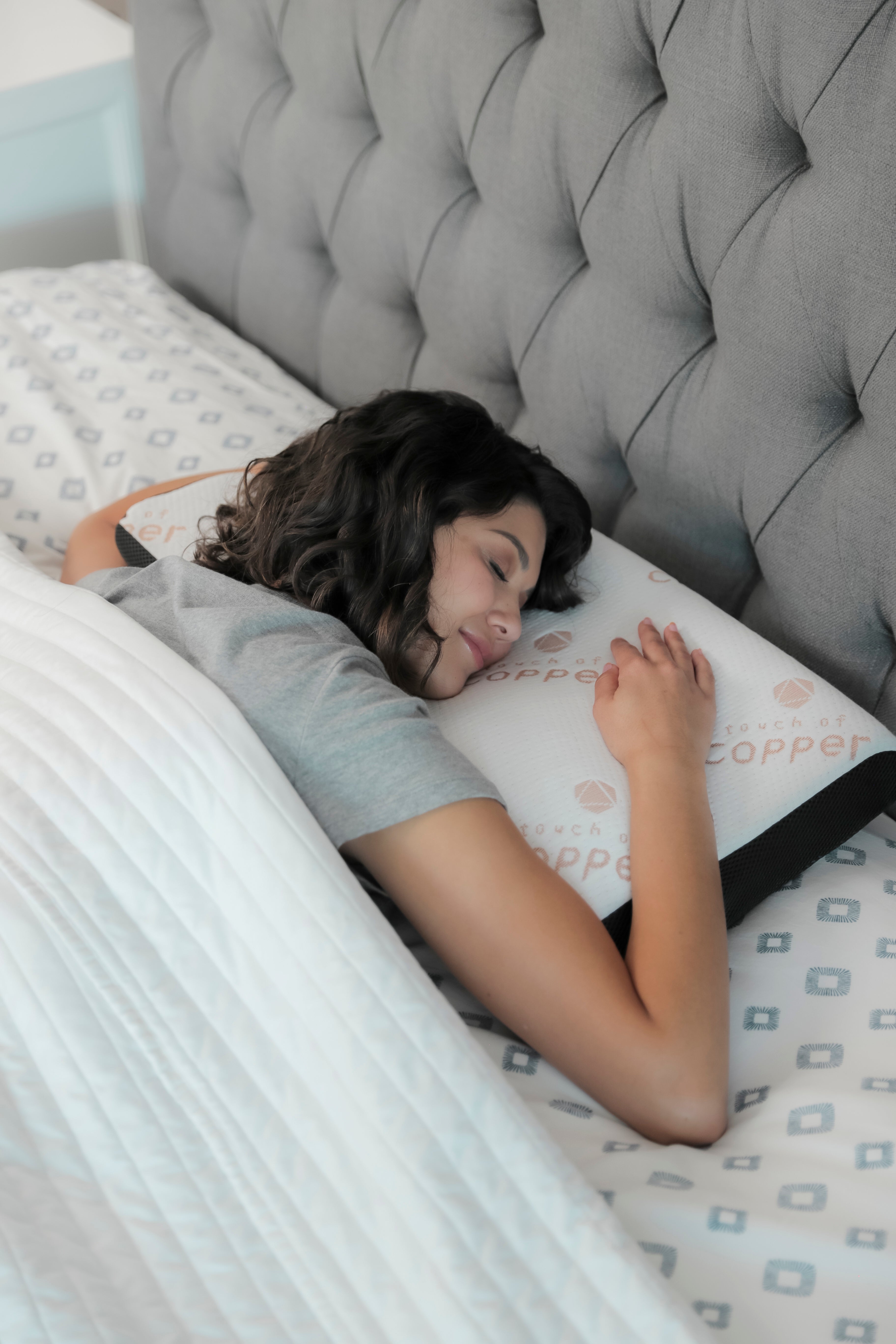 Copper Anti-Snoring Pillow for Better Sleep - Orthopedic Neck Support Pillow for Side, Back & Stomach Sleepers - Ideal for Snoring Relief & Improved Breathing at Night