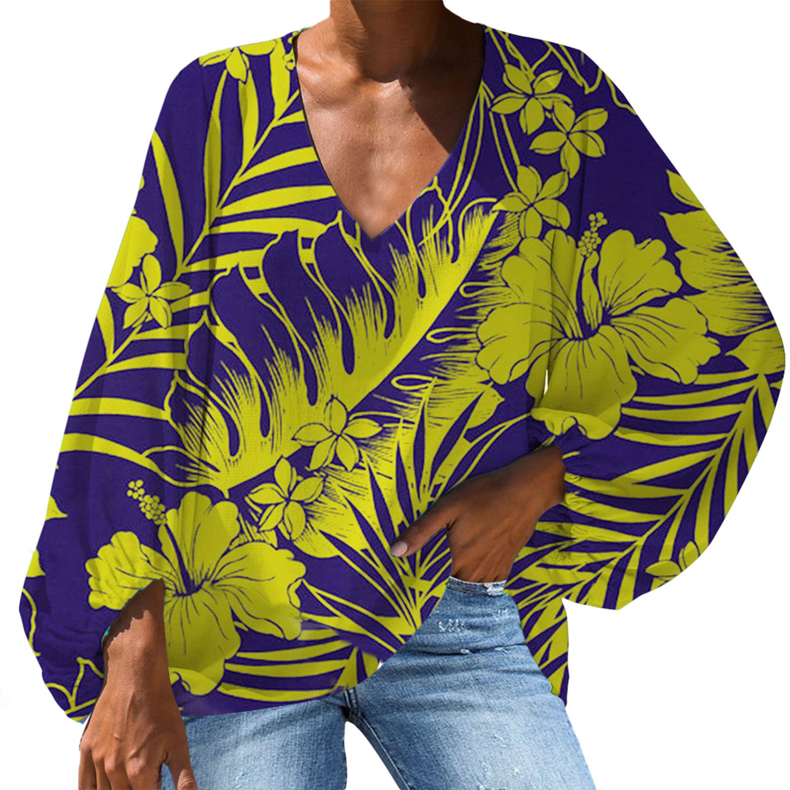 Women's Short Sleeve T-Shirts & Long Sleeve Henley Shirts - V Neck Ribbed Button Down Knit Sweater Fitted Tops for Casual Wear, Layering and Everyday Outfits