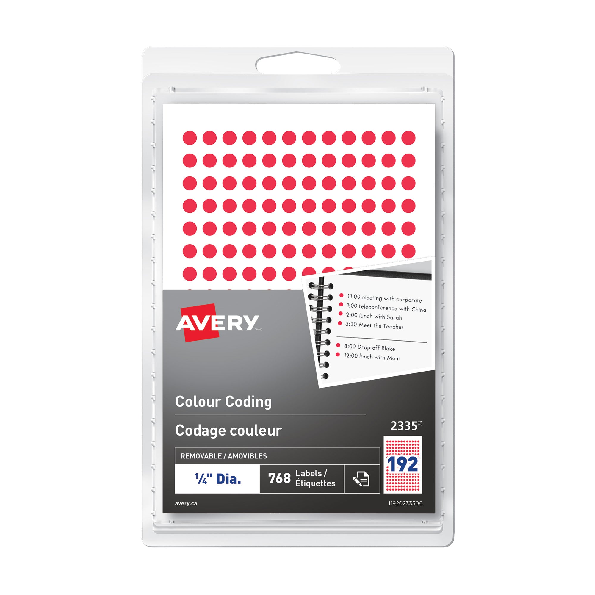 768 Pack Color Coding Labels - Red Self-Adhesive Stickers for Office, School, Home Organization & File Sorting (1/2