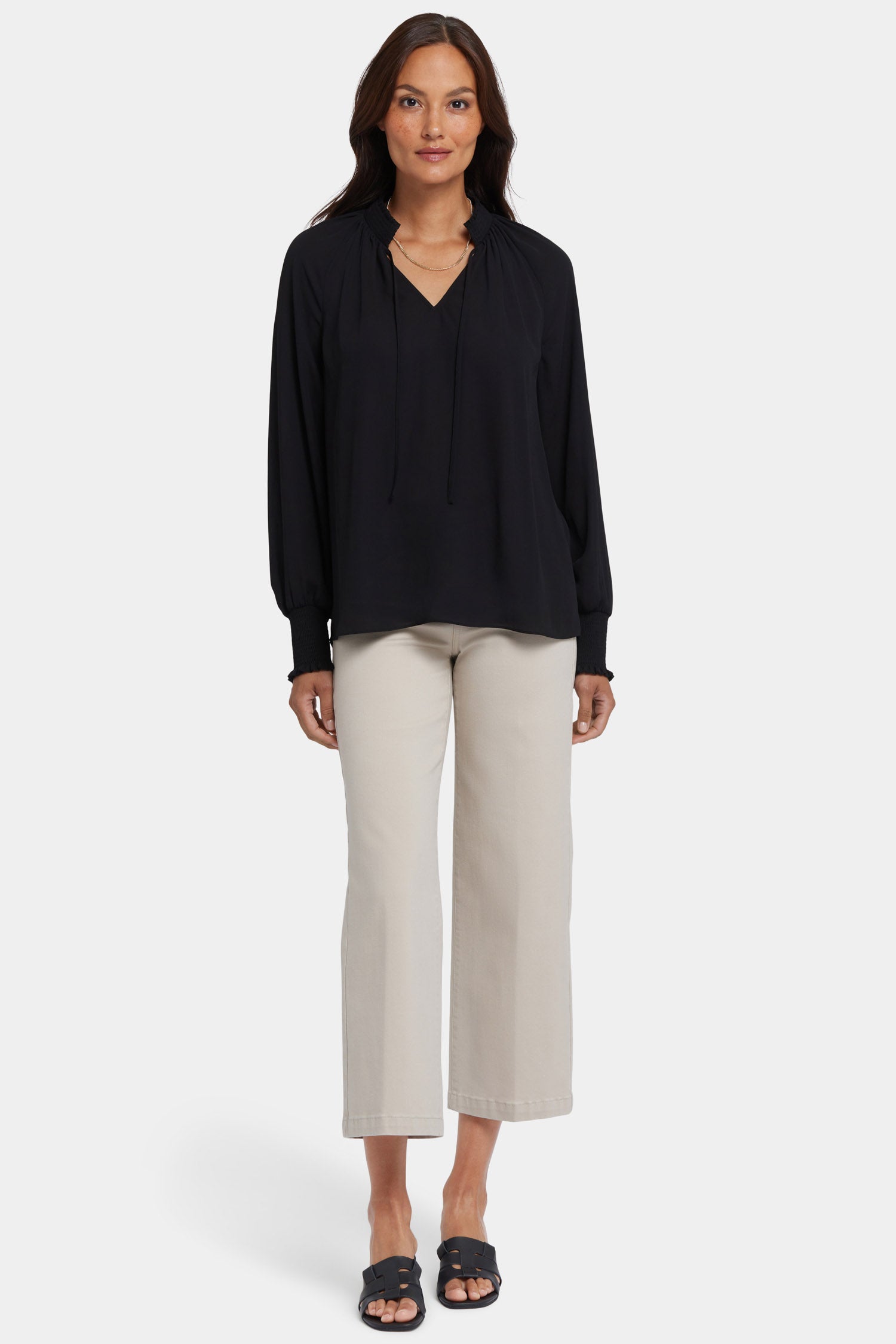 Gemma Blouse for Women - Elegant Black Tops - Perfect for Office Wear, Date Night & Casual Outfits