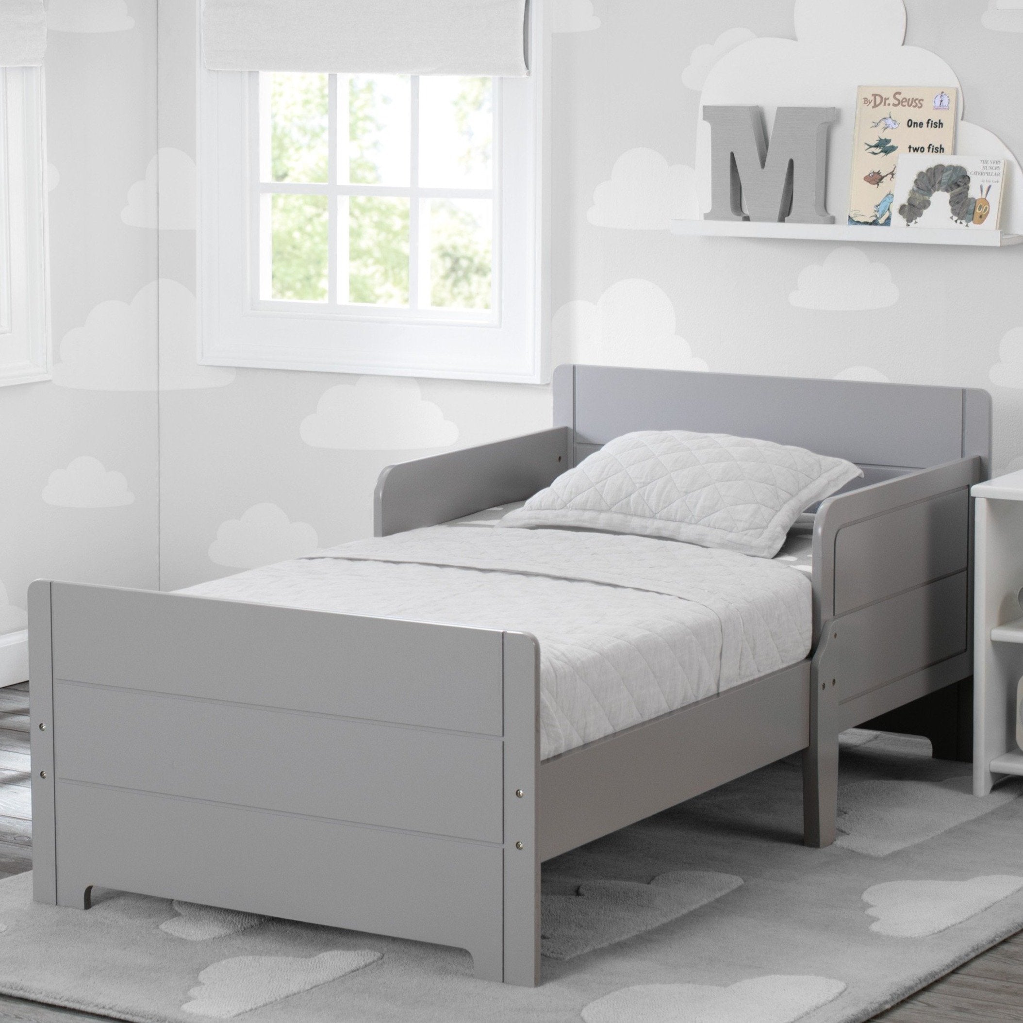 MySize Toddler Bed - Adjustable Wooden Toddler Bed for Kids 2-5 Years | Safe & Sturdy Transition Bed for Nursery, Daycare or Travel | Perfect for Growing Toddlers