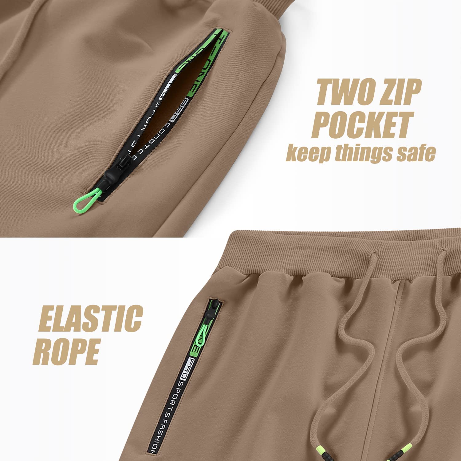 YTD Men's Casual Classic Fit Drawstring Shorts - Elastic Waist with Pockets - Perfect for Summer, Beach, Swimming & Outdoor Activities