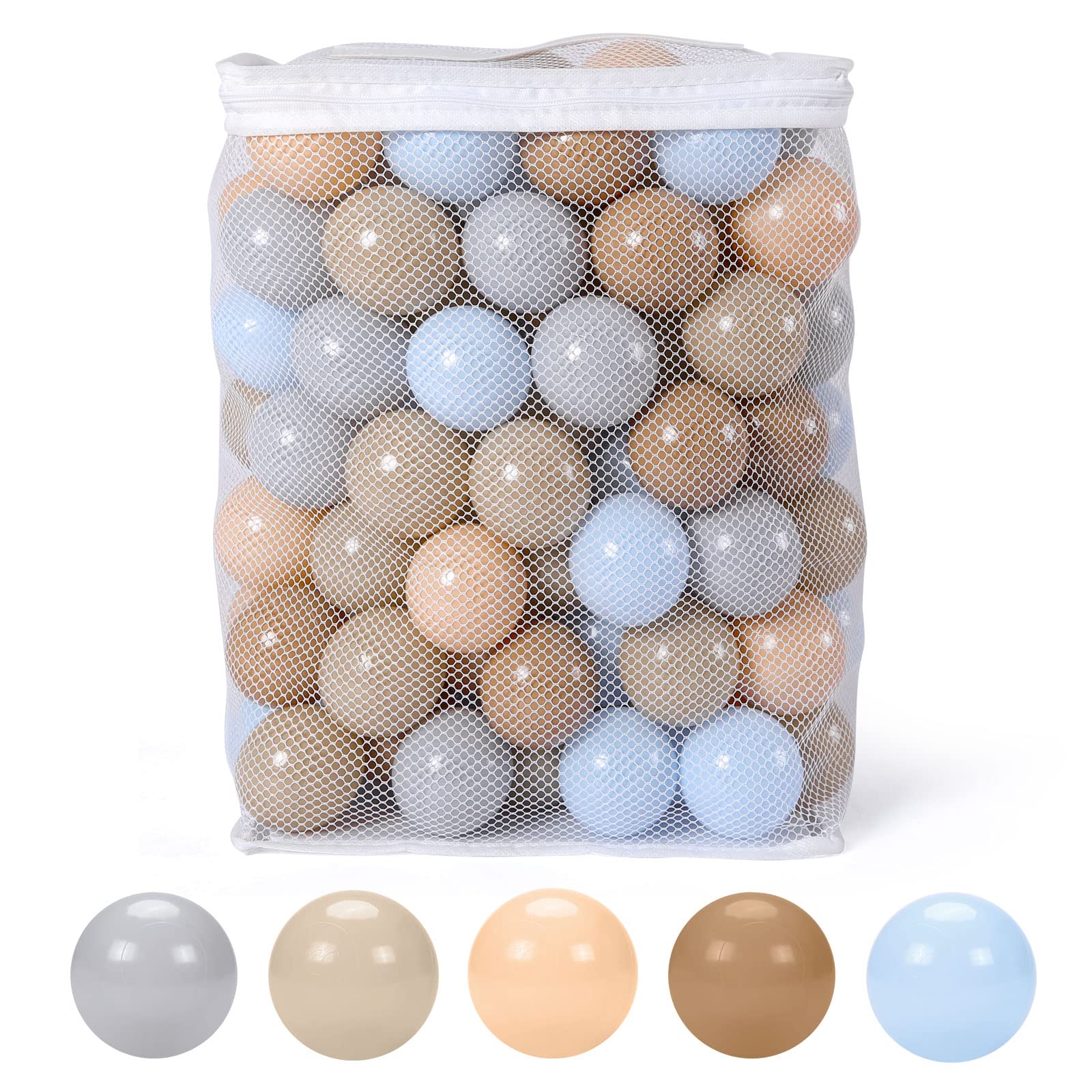 GOGOSO Non-Toxic Crush Proof Play Balls for Toddlers - Pack of 50/100/200, 2.2-Inch Phthalate-Free & BPA-Free Plastic Ball Pit Balls - Perfect for Indoor Playrooms, Daycares, and Sensory Play Activities