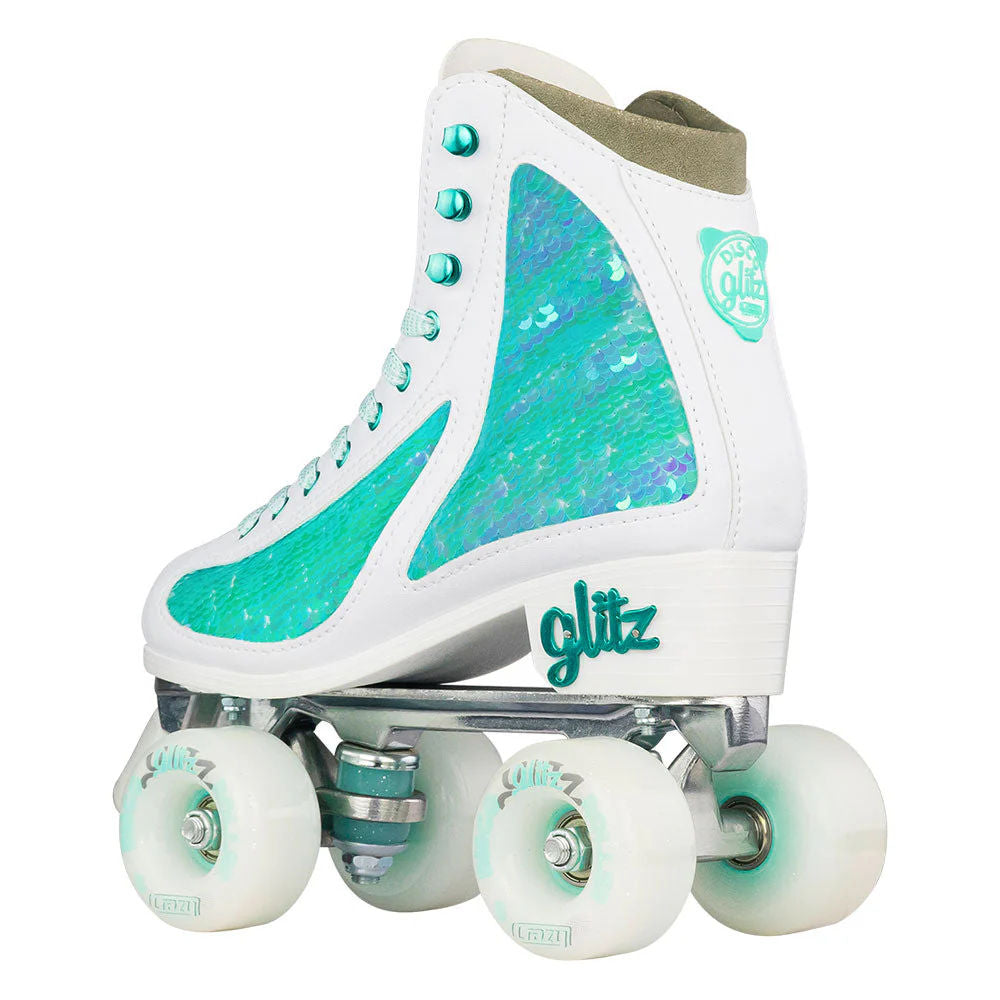 Crazy Disco Glitz 21 Roller Skates - Light Up Wheels for Women & Girls - Retro Disco Party Skating - Perfect for Roller Rinks, Birthday Parties & 80s Theme Events