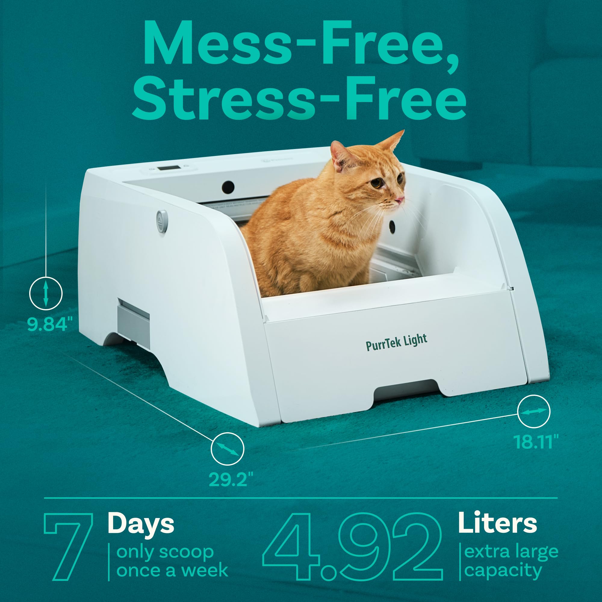Smart Self-Cleaning Cat Litter Box with APP Control - Perfect for Busy Pet Owners