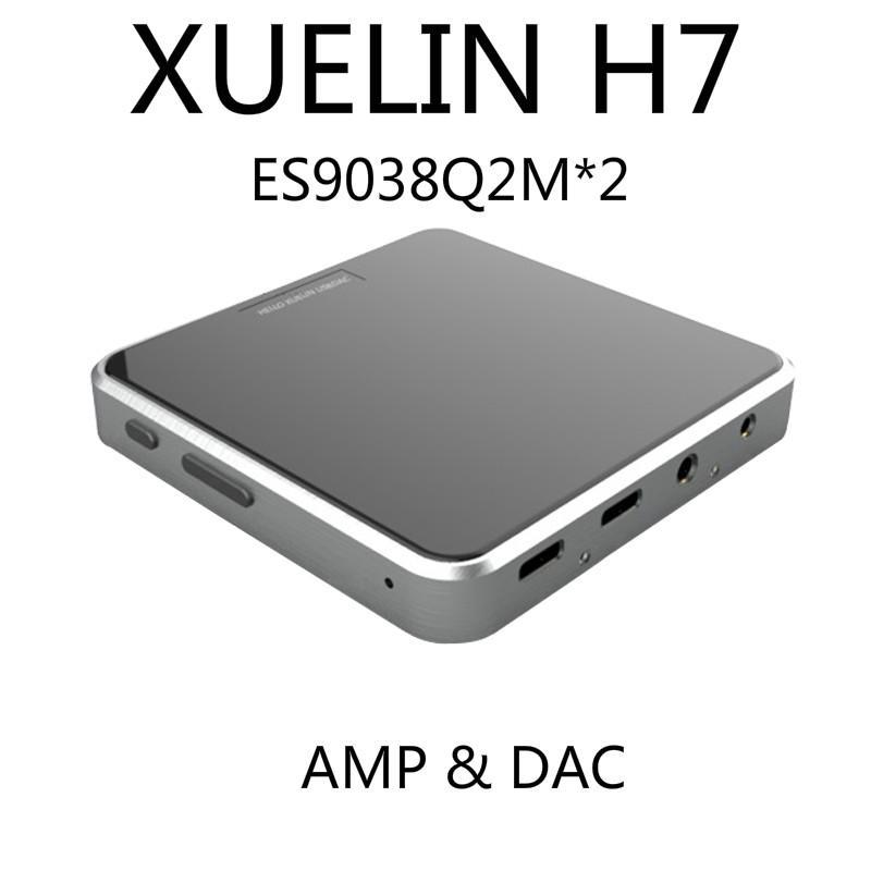 XUELIN H7 Dual ES9038Q2M DAC HiFi USB Headphone Amplifier - High Resolution Audio Decoder for Audiophiles | Perfect for Home Studio, Music Production & Critical Listening Sessions