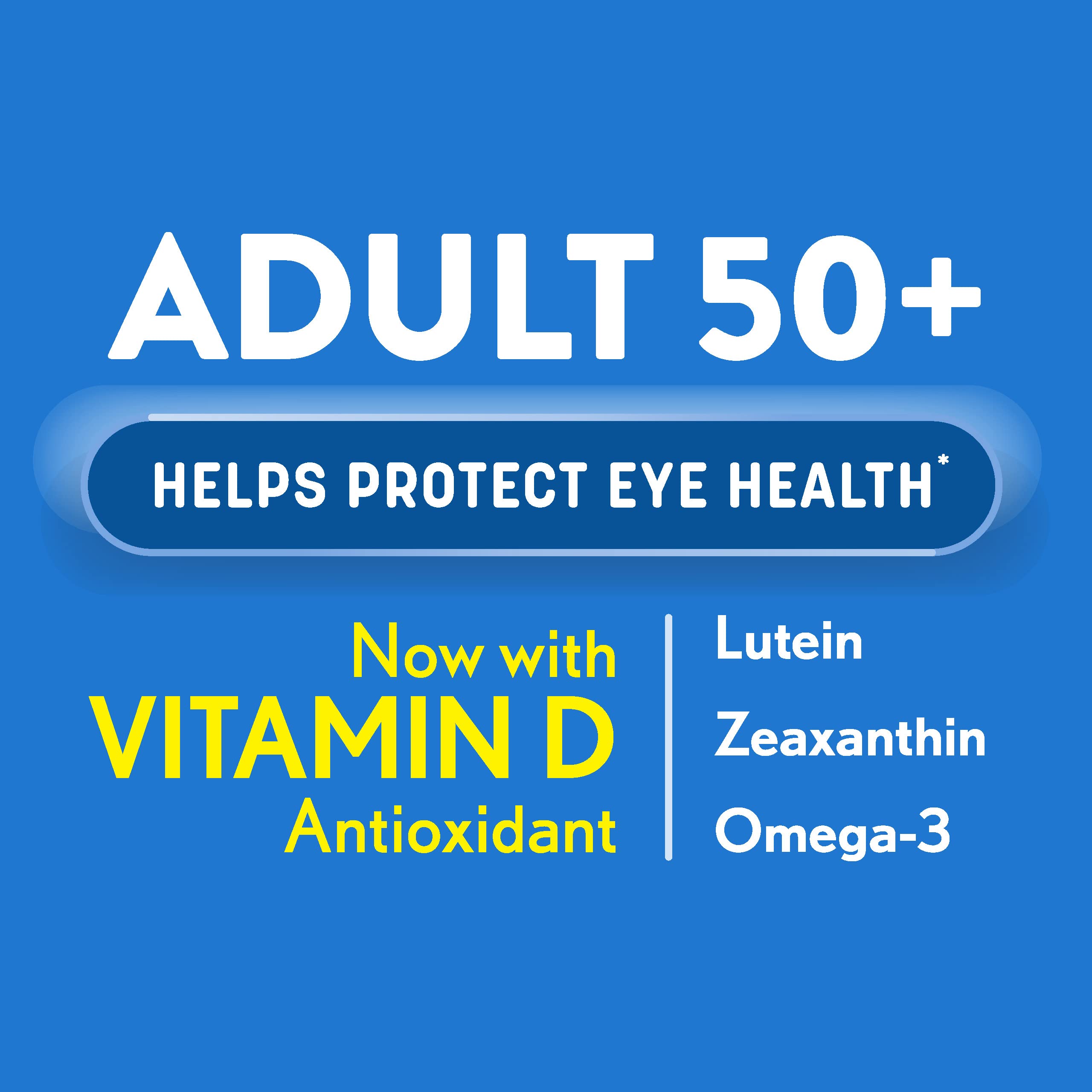 Ocuvite Adult 50+ Eye Vitamins with Lutein, Zeaxanthin & Omega-3 - 50 Count (Pack of 10) - Supports Vision Health & Eye Care for Seniors - Perfect for Daily Eye Protection & Screen Time Relief