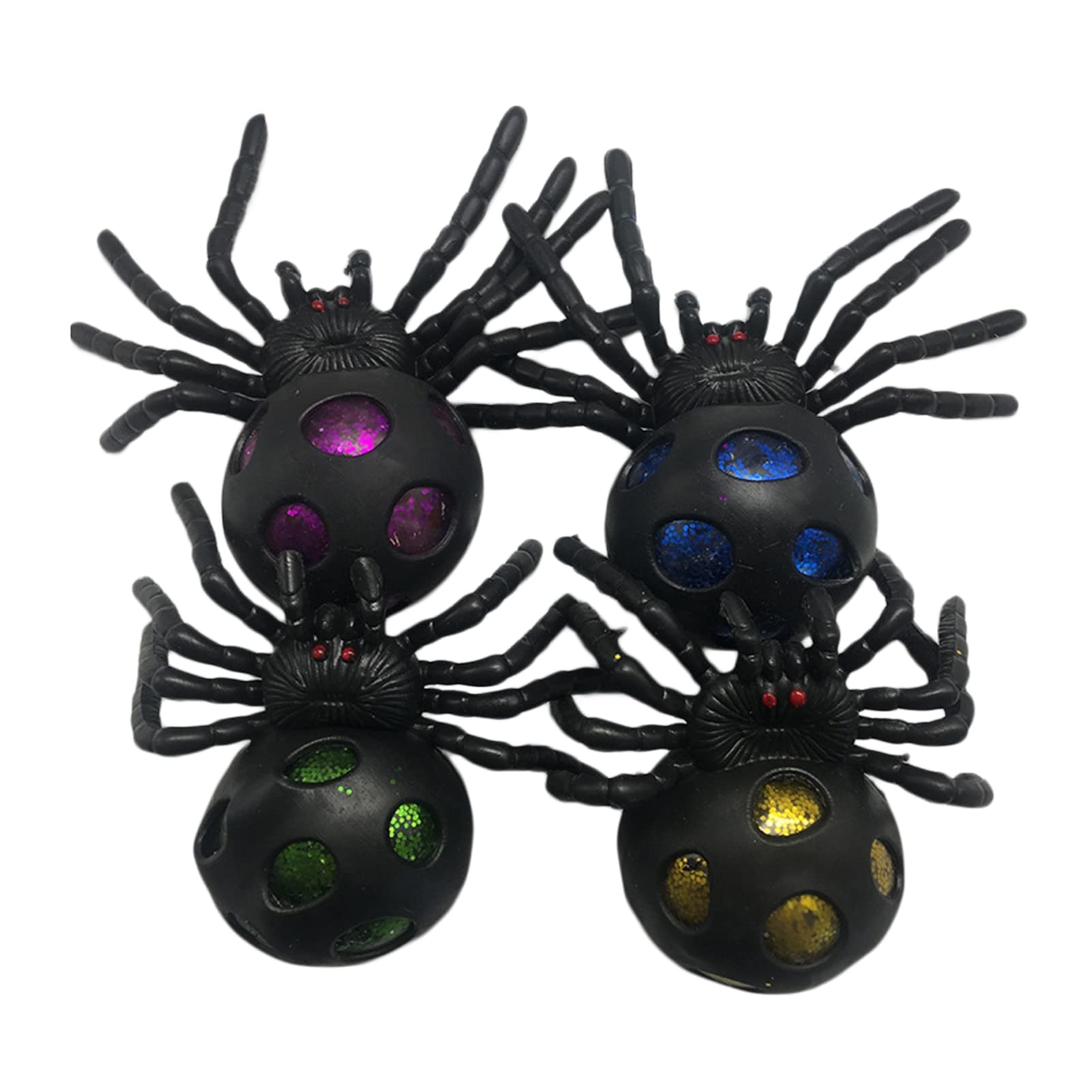 D-GROEE 1 Squeeze Fidget Toy - Stress Relief Sensory Toys for Adults & Kids, Halloween Spider Squishy Toy, Flexible Pinch Toy for Anxiety & Relaxation - Perfect for Office, Classroom, Travel & ADHD Focus Aid