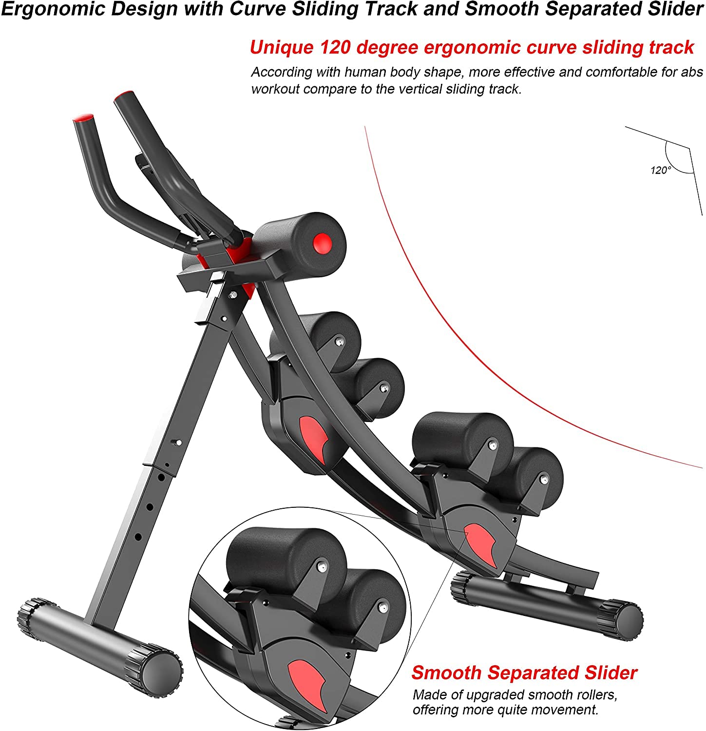 Multi-Functional Ab Machine for Home Gym - Adjustable Height Abdominal Workout Equipment for Core Strength Training | Perfect for Home Fitness & Small Spaces