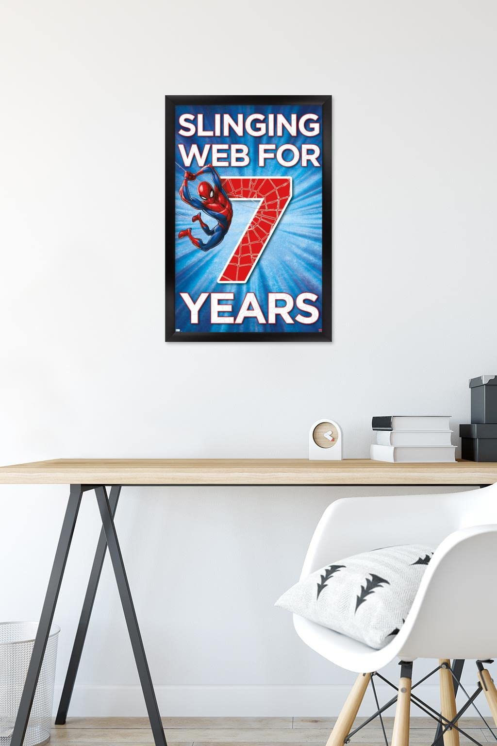 Marvel Spider-Man Happy 7th Birthday Wall Poster - 22.4