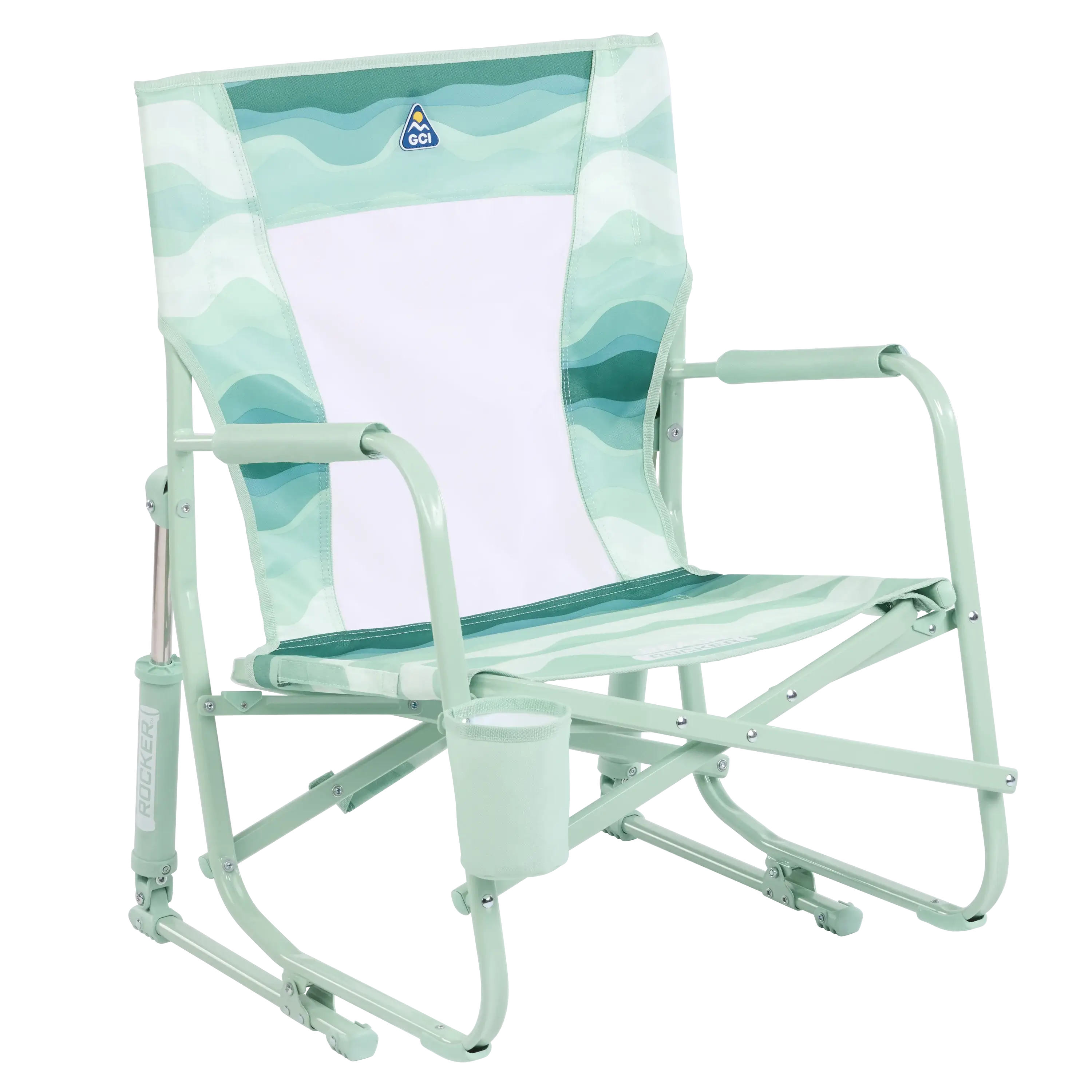 Premium Folding Beach Rocker Chair - Portable & Lightweight for Outdoor Relaxation at Beach, Pool, Camping, and Backyard
