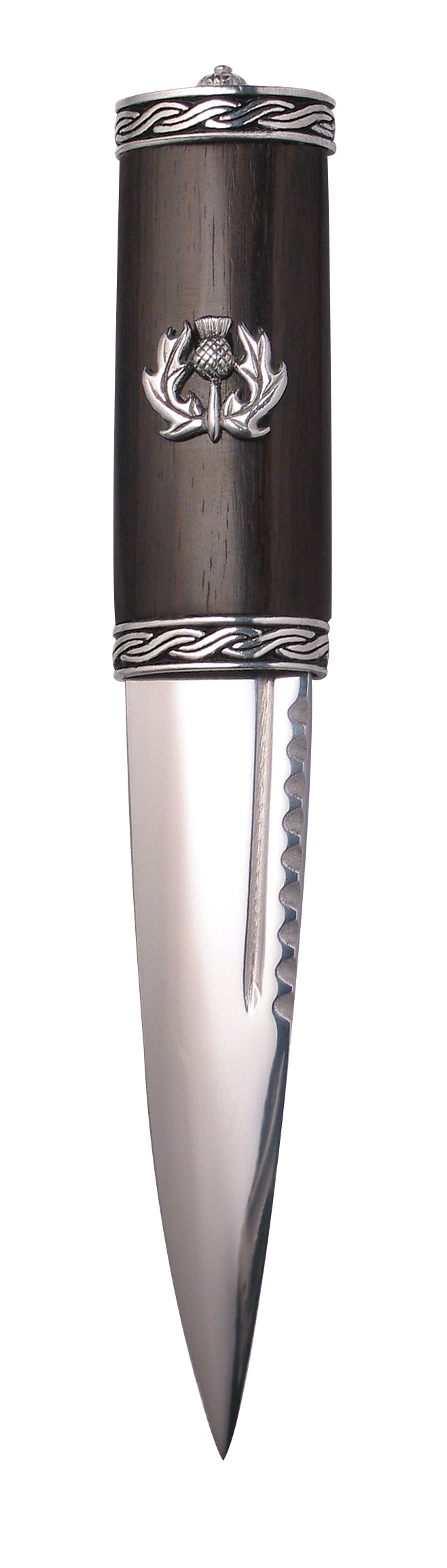 Thistle Motif Sgian Dubh SD50 - Traditional Scottish Dagger with Celtic Design - Perfect for Highland Dress, Weddings & Scottish Cultural Events