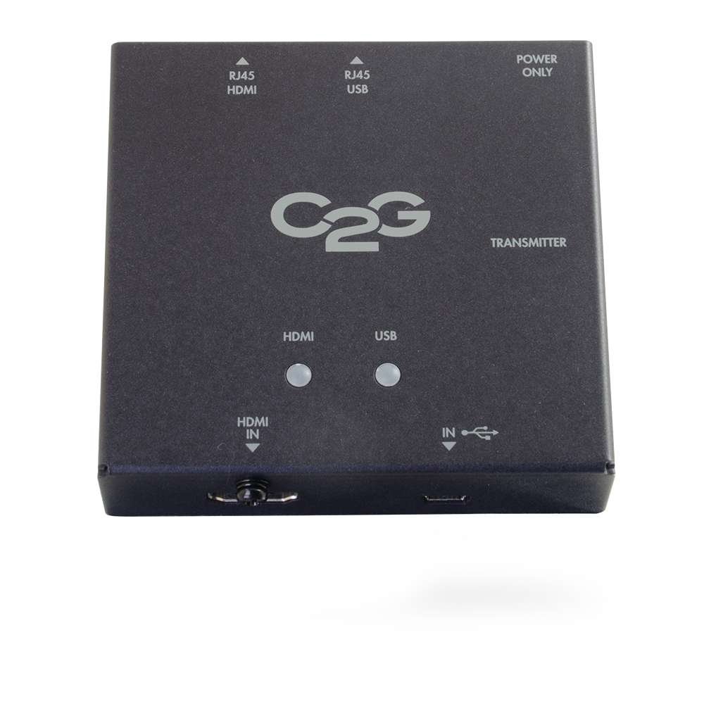 Legrand C2G 29637 HDMI USB Extender Over Cat5 Cable - 1 Count Short Range Kit with HDMI & Audio Extender (Black) for Home Theater, Conference Room & Gaming Setup
