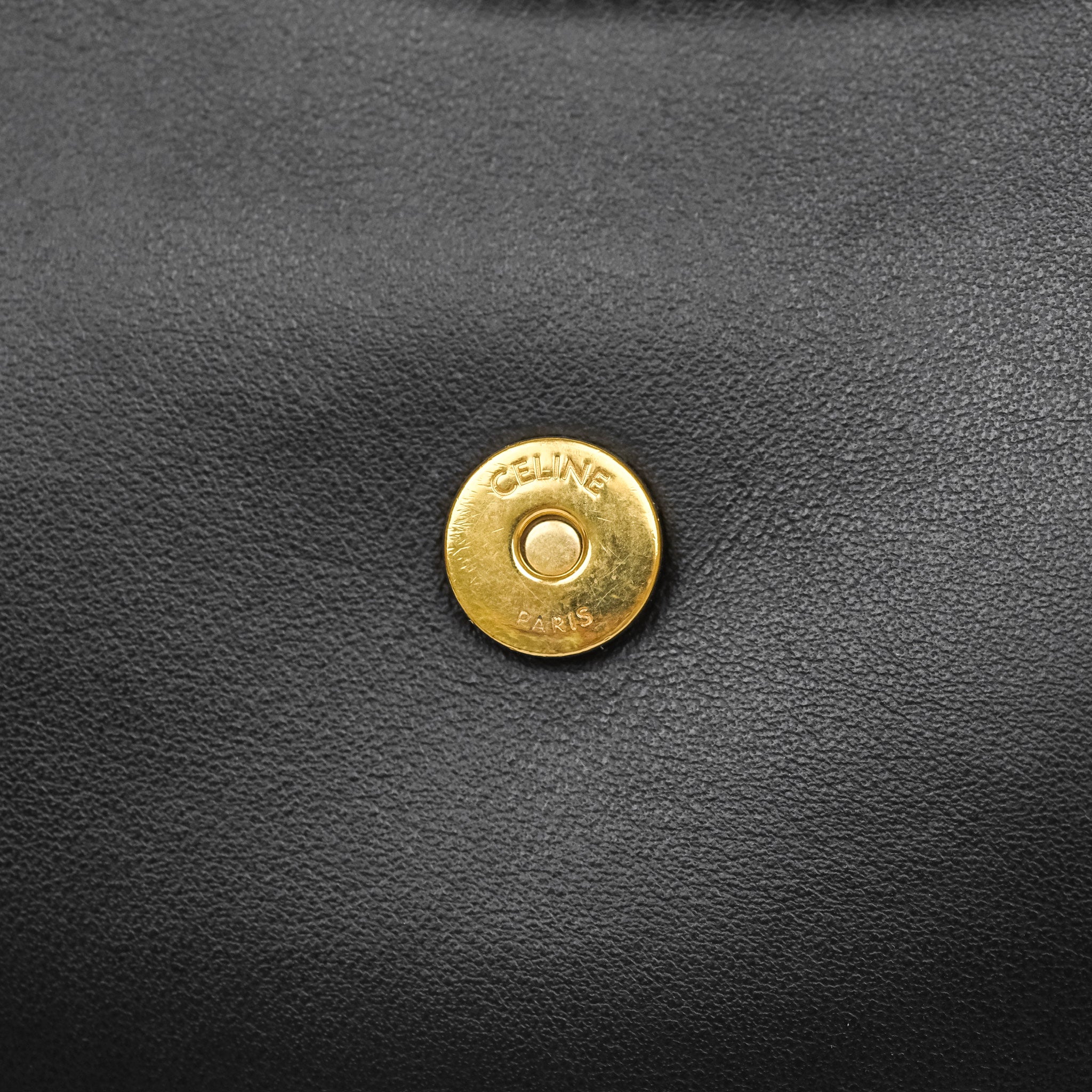 Celine Medium Ava Triomphe Bag in Black Smooth Calfskin Leather - Perfect for Work, Travel & Everyday Luxury