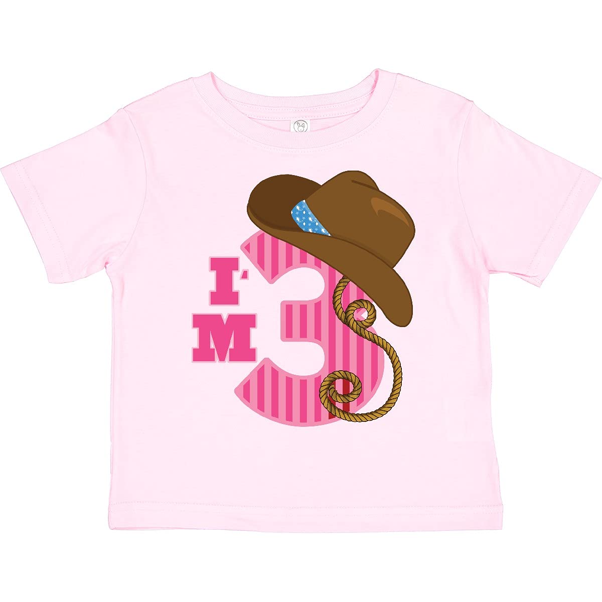 Inktastic 3rd Birthday Cowgirl Toddler T-Shirt - Cute Western Outfit for 3 Year Old Girls | Perfect for Birthday Parties, Rodeo Events & Western-Themed Celebrations
