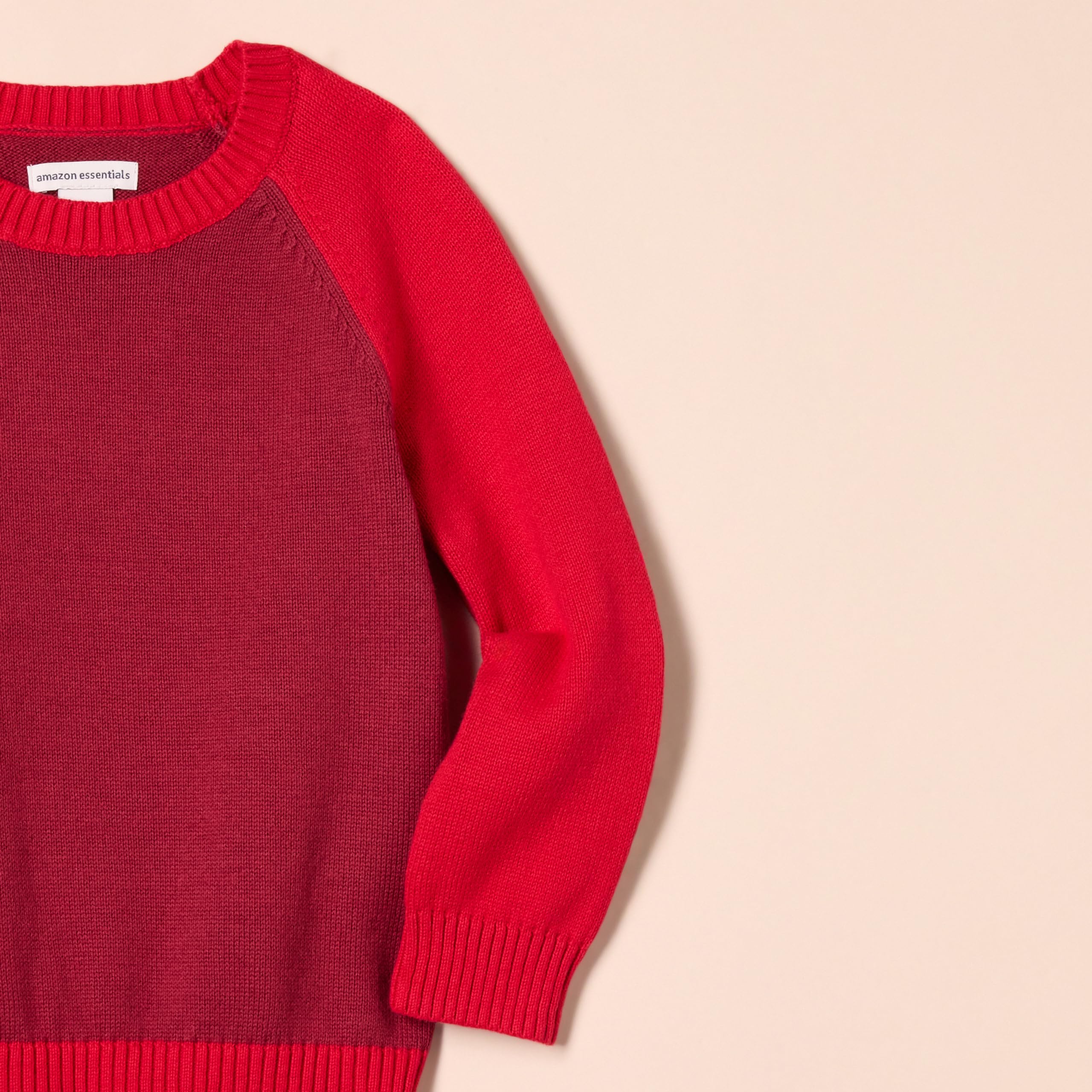 Amazon Essentials Boys & Toddlers' Soft Cotton Pullover Crewneck Sweater - Warm & Comfortable for School, Playdates & Outdoor Activities