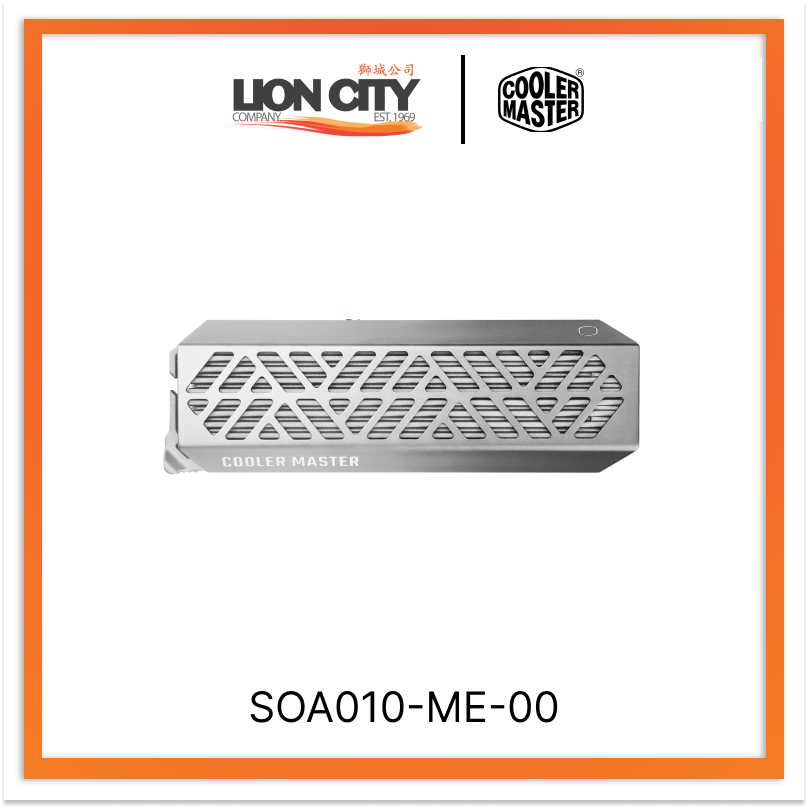 Cooler Master SOA010 ME 00 CM ORACLE AIR NVME M.2 SSD Aluminum Enclosure - High-Speed External SSD Case with Heat Dissipation (2 Year Warranty) - Perfect for Gaming, Video Editing & Data Storage