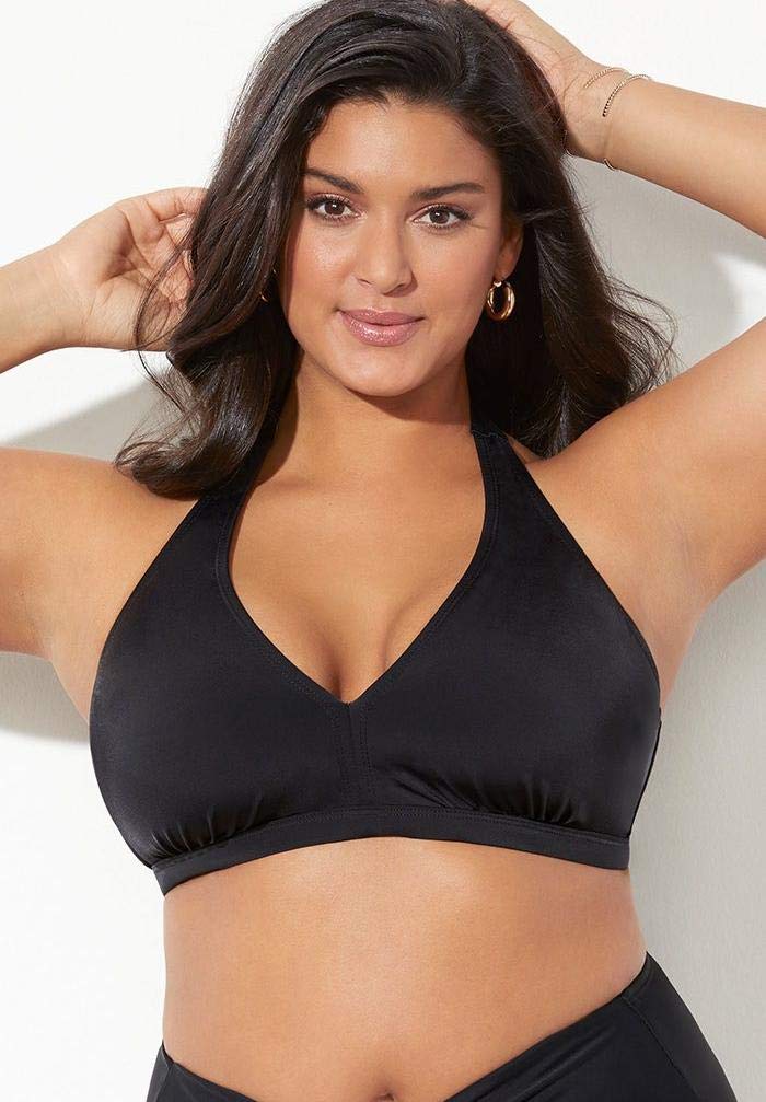 Plus Size Women's Diva Halter Bikini Top - Swimwear for Curvy Figures | Perfect for Beach Vacations & Pool Parties