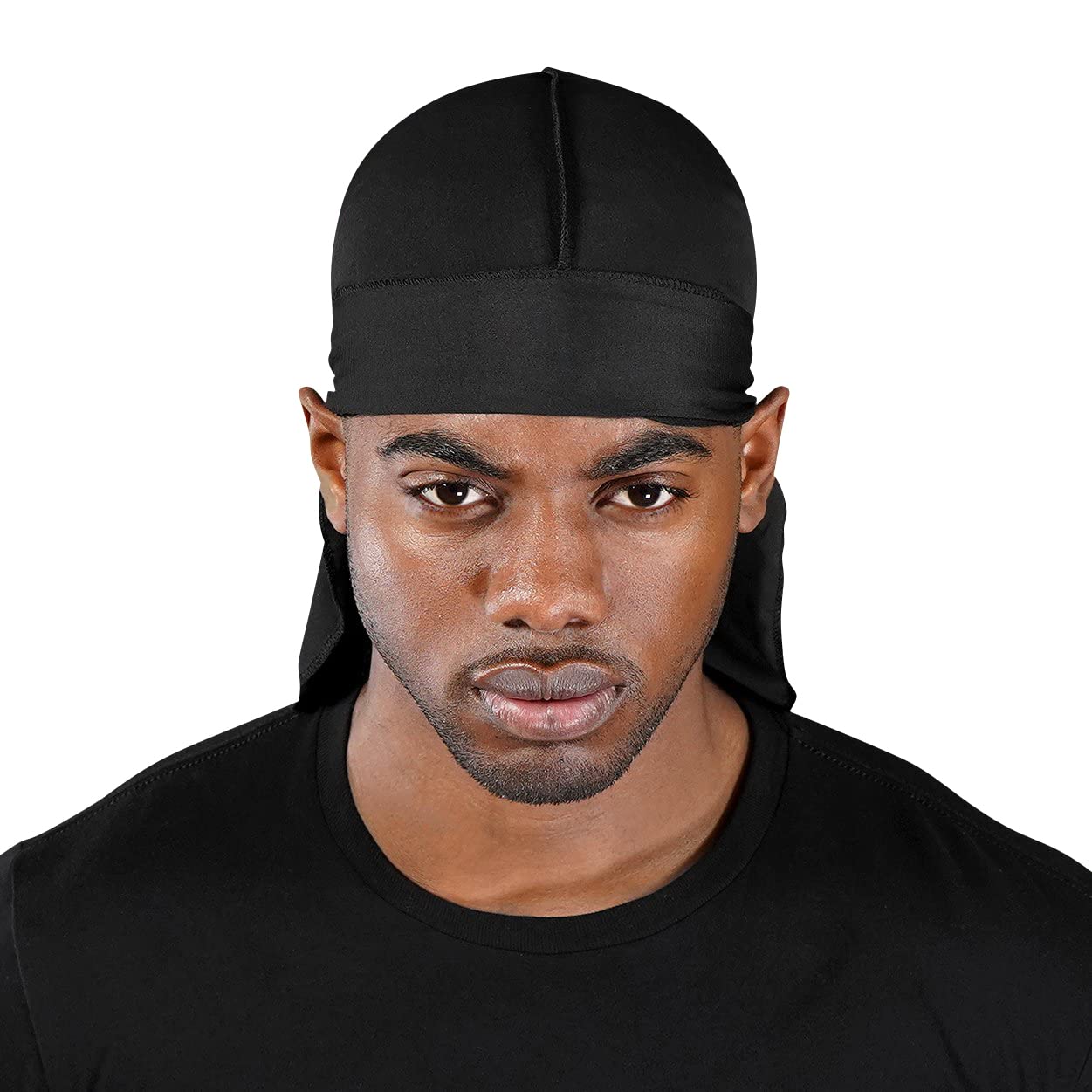 Premium Black Sports Durag for Men & Women - Breathable & Comfortable Headwrap for Workouts, Running, and Hair Protection