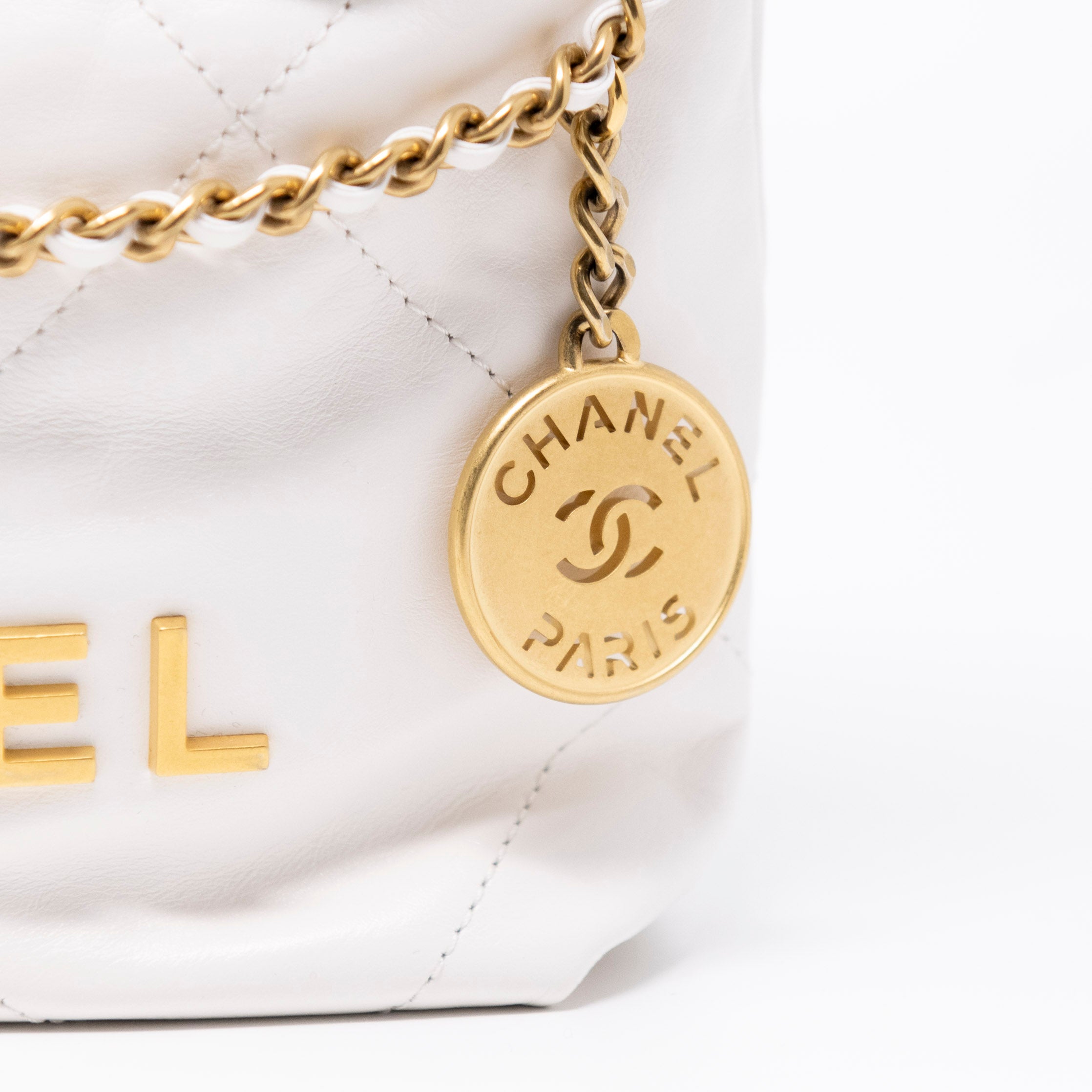 Chanel White Mini 22 Hobo Bag - Luxury Designer Shoulder Bag for Women | Perfect for Everyday Use, Date Night & Special Occasions