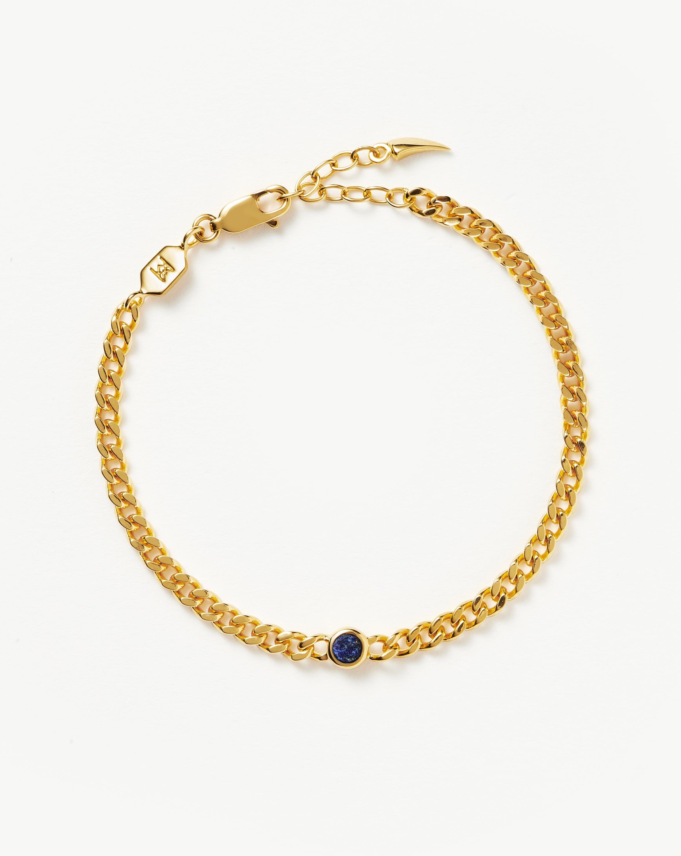 September Birthstone Bracelet for Women - 18k Gold Plated Vermeil & Genuine Lapis Lazuli Jewelry | Elegant Gift for Birthdays, Anniversaries & Special Occasions