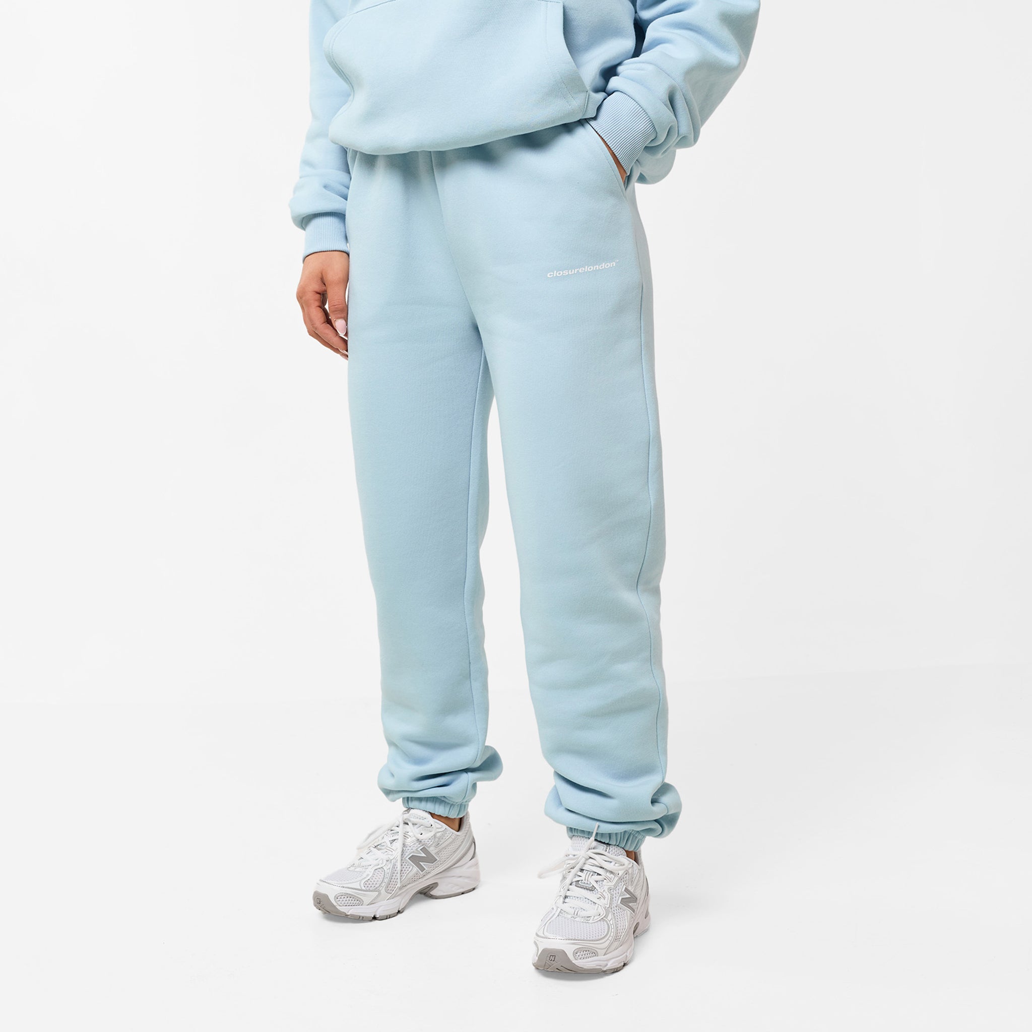 Core Logo Tracksuit for Men & Women | Sky Blue Athletic Jogging Suit | Gym Workout Running Outfit | Casual Streetwear Fashion Set