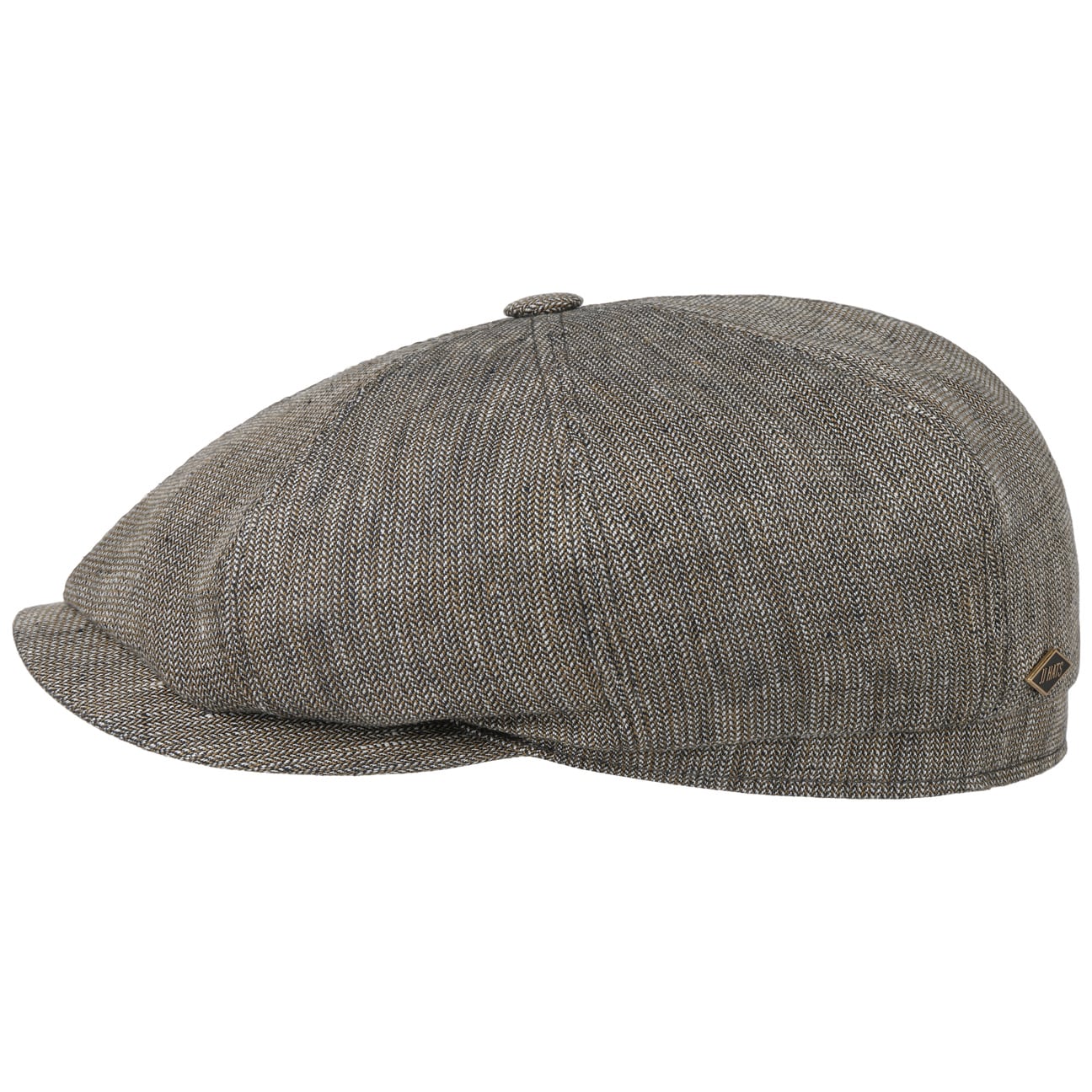 JJ Hats - Premium Linen Herringbone Eight-Panel Cap for Men & Women | Breathable Summer Hat for Outdoor Activities, Travel & Casual Wear