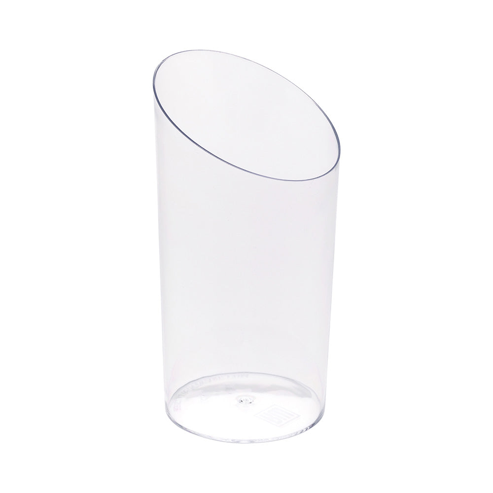 5 oz Clear Plastic Round Incline Tube Glasses - 2.25