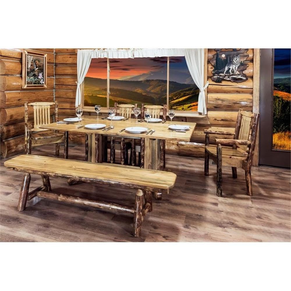 Montana Woodworks Log Furniture - Handcrafted Captain Chair from Glacier Country Collection - Rustic Home Decor for Cabin, Lodge & Outdoor Living