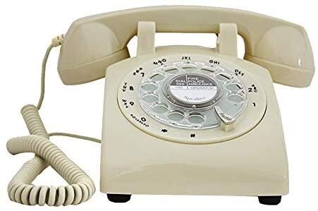 Vintage Rotary Dial Telephone - Retro Turntable Phone with Metal Bell for Home & Office - Antique Landline Fixed Phone (Color D or B) - Perfect for Vintage Decor, Themed Parties, and Classic Film Sets