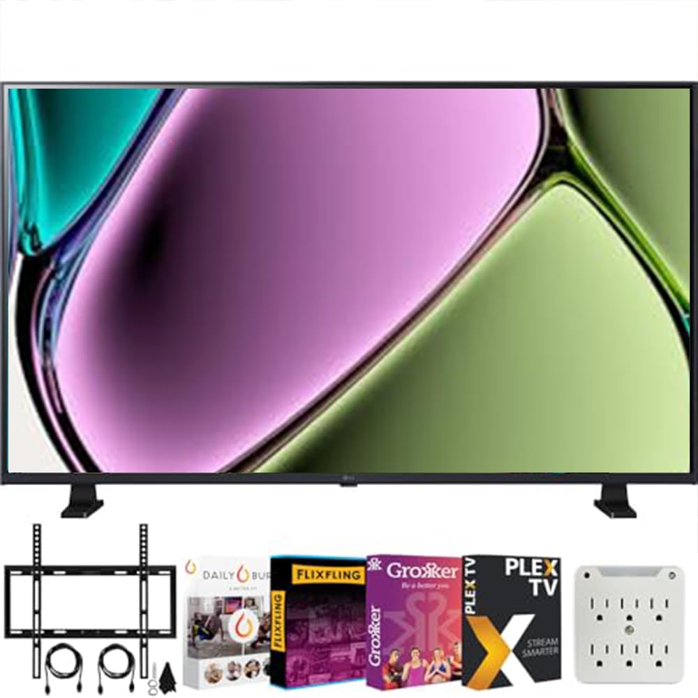 LG 32LR655BPUA 32-inch Class LR65 Series LED HD Smart TV with WebOS | Includes Deco Wall Mount for 19-45 inch TVs, Tech Smart USA Streaming Service (2020 Movies) & 6-Outlet Surge Protector | Perfect for Home Theater, Living Room Entertainment & Office Streaming