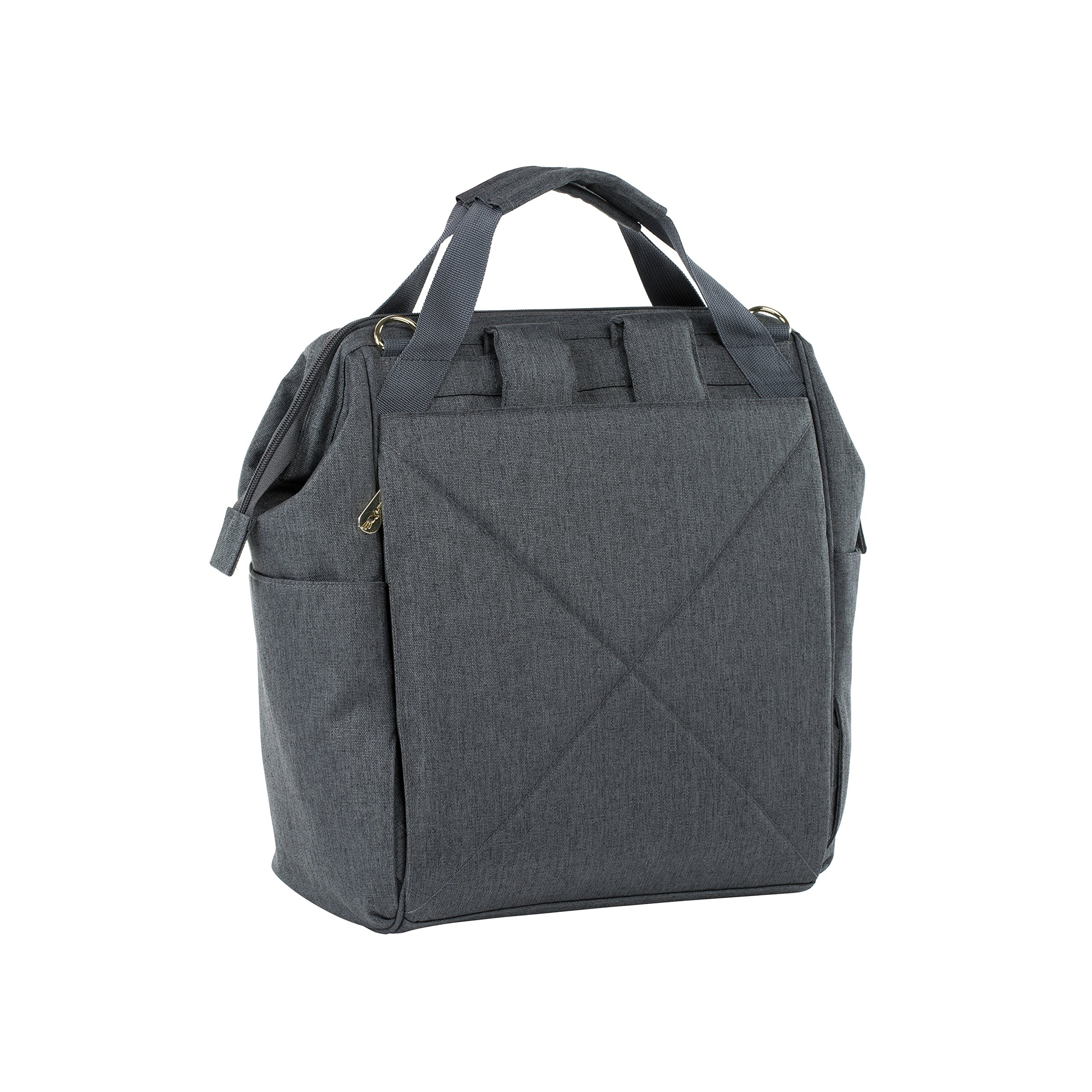 Lassig Women's Glam Goldie Backpack Diaper Bag - Stylish & Spacious Anthracite Diaper Backpack for Moms, Perfect for Travel, Daycare & On-the-Go Parenting