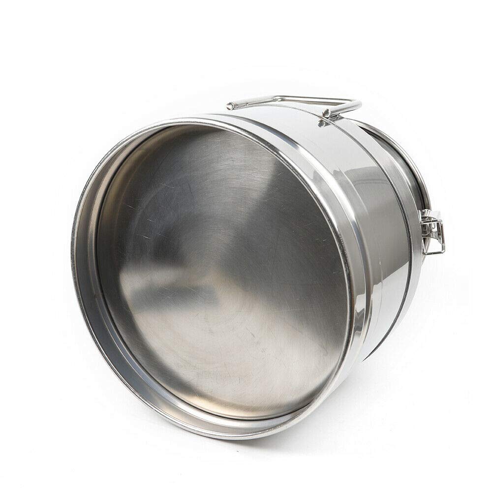 Premium 304 Stainless Steel Milk Can with Airtight Lid - 20L/5.25 Gallon Heavy Duty Milk Bucket, Wine Pail & Multipurpose Storage Container for Farm, Dairy, Brewing, and Home Use