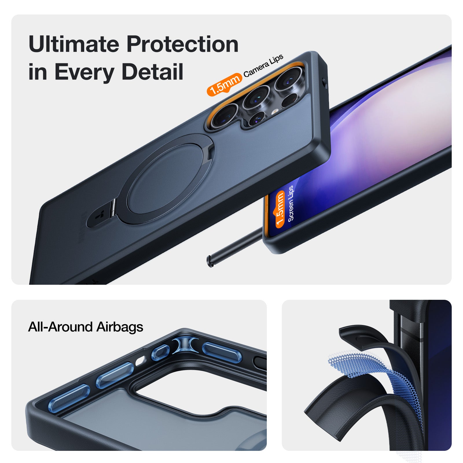 Ostand Q1 Samsung S25 Phone Stand Holder - Adjustable Angle, Durable & Portable for Desk, Office, Home, and Travel Use