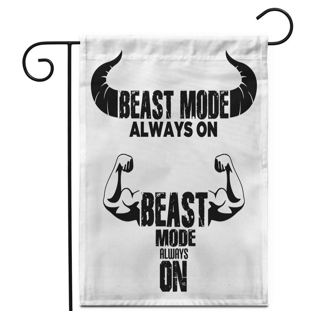 12x18 Inch Double Sided Gym Beast Mode Garden Flag - Motivational Fitness Workout Outdoor Decor for Patio, Lawn & Yard - Perfect for Home Gym Enthusiasts & Fitness Lovers