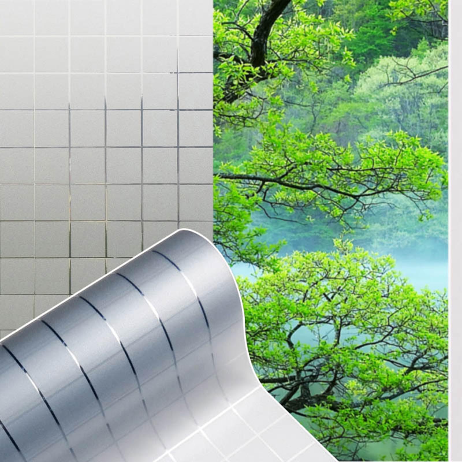 Girl and Cat Static Cling Window Privacy Film - Frosted Removable Non-Adhesive Glass Covering for Bathroom, Home & Office - UV Protection & Heat Control Window Decals (23.6