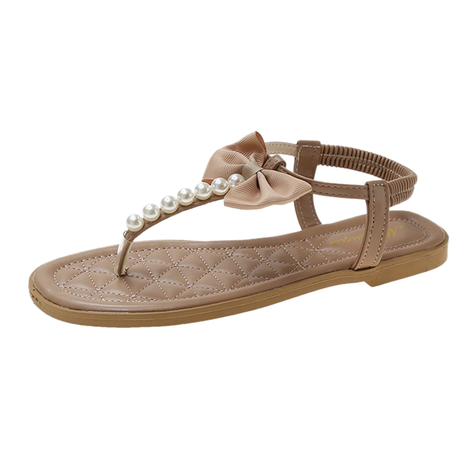 MJIPPH Women's Summer Sandals - Rhinestone Flat Flip Flops for Casual Wear, Beach, Pool & Vacation | Comfortable Leisure Sandals for Women